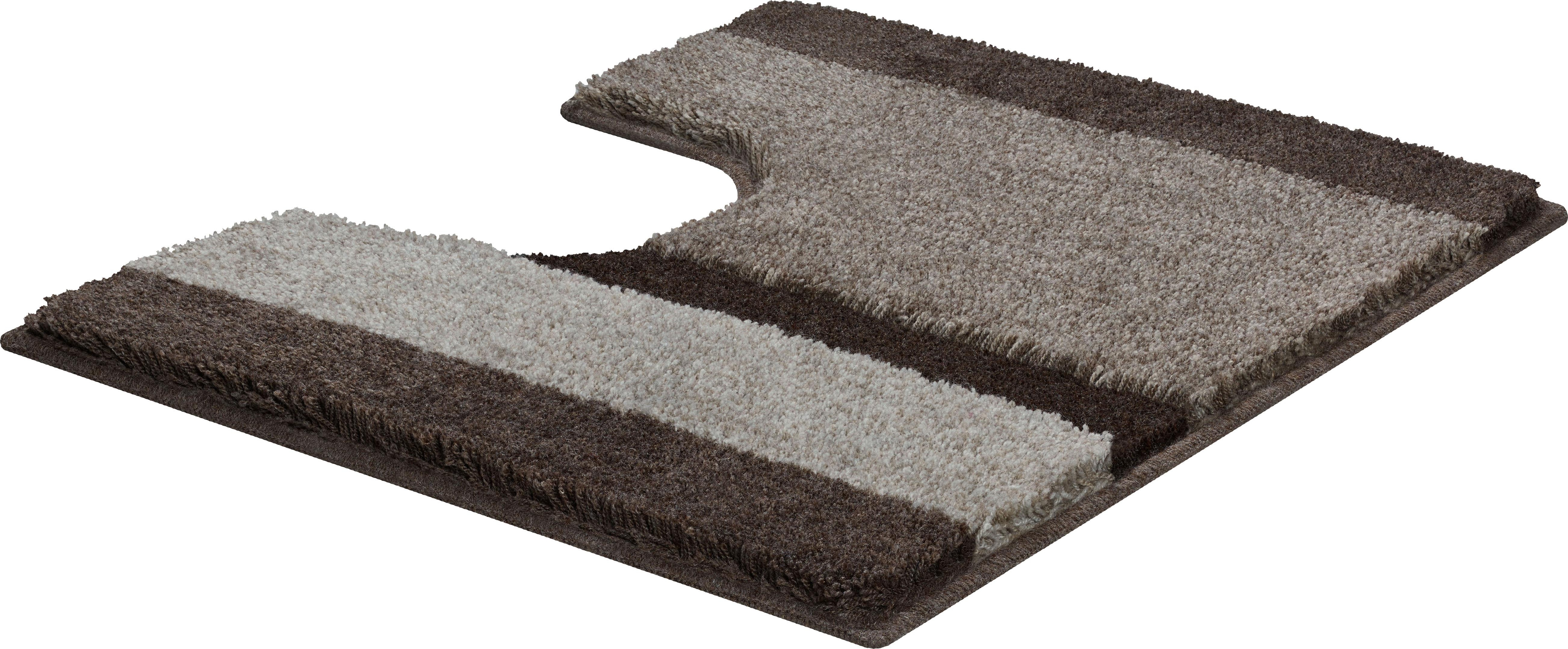 Grund "Room" Höhe 24 mm rutschhemmend beschichtet fußbodenheizungsgeeignet besonders dichter Flor, Badematte mit Streifen
