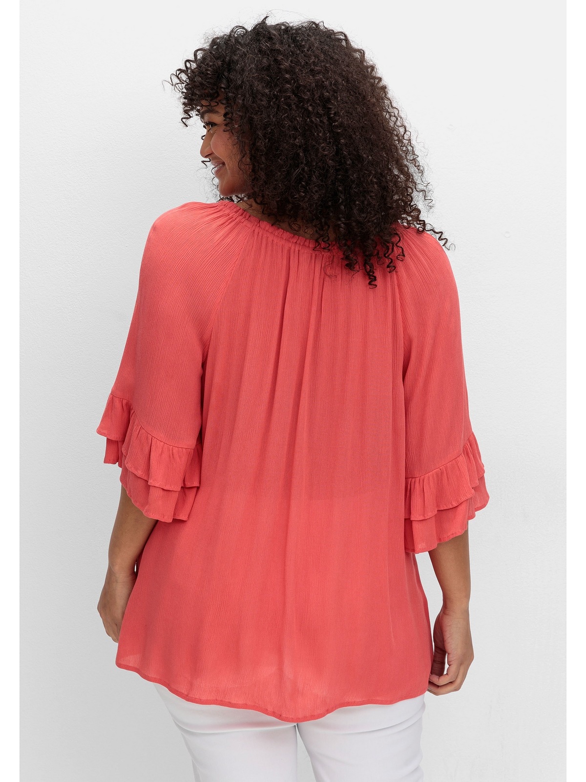 sheego by Joe Browns Tunika "Große Größen", mit Rüschenärmeln günstig online kaufen