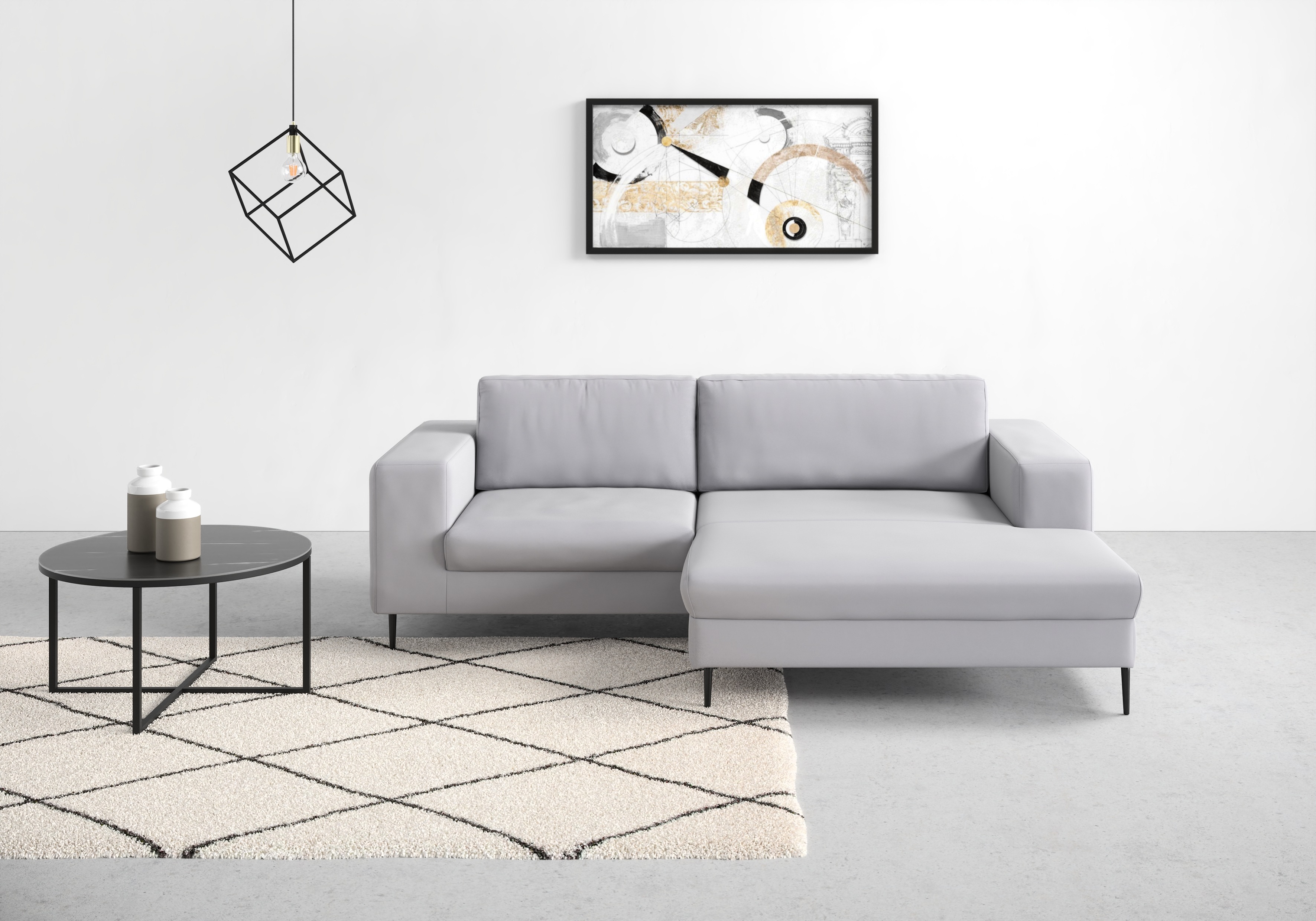 Thumbnail - DOMO collection Ecksofa "Modica kompakt und elegant, Breite 244, L-Form" moderne Optik mit extrabreiter Recamiere, auch ...