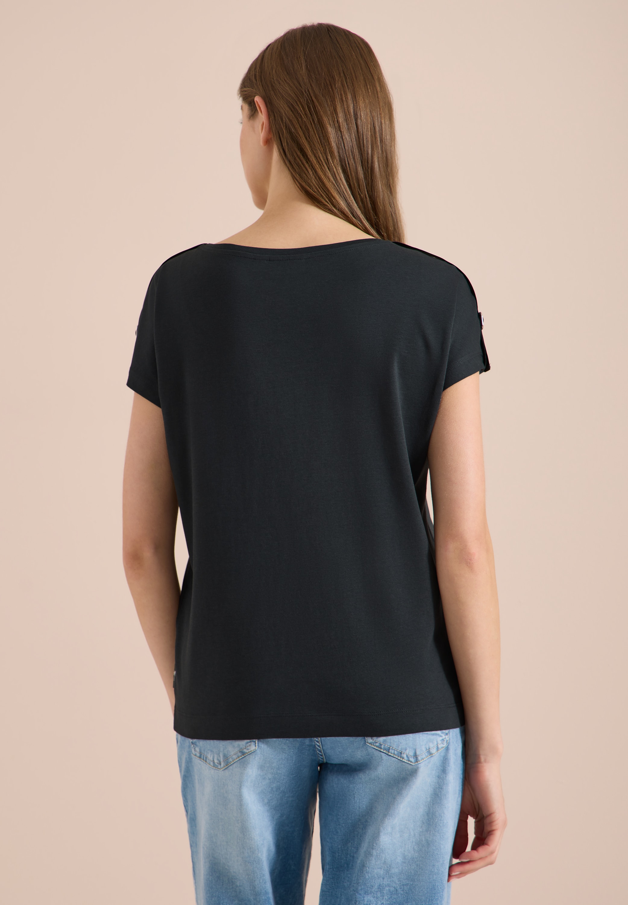 Cecil T-Shirt mit U-Boot-Ausschnitt
