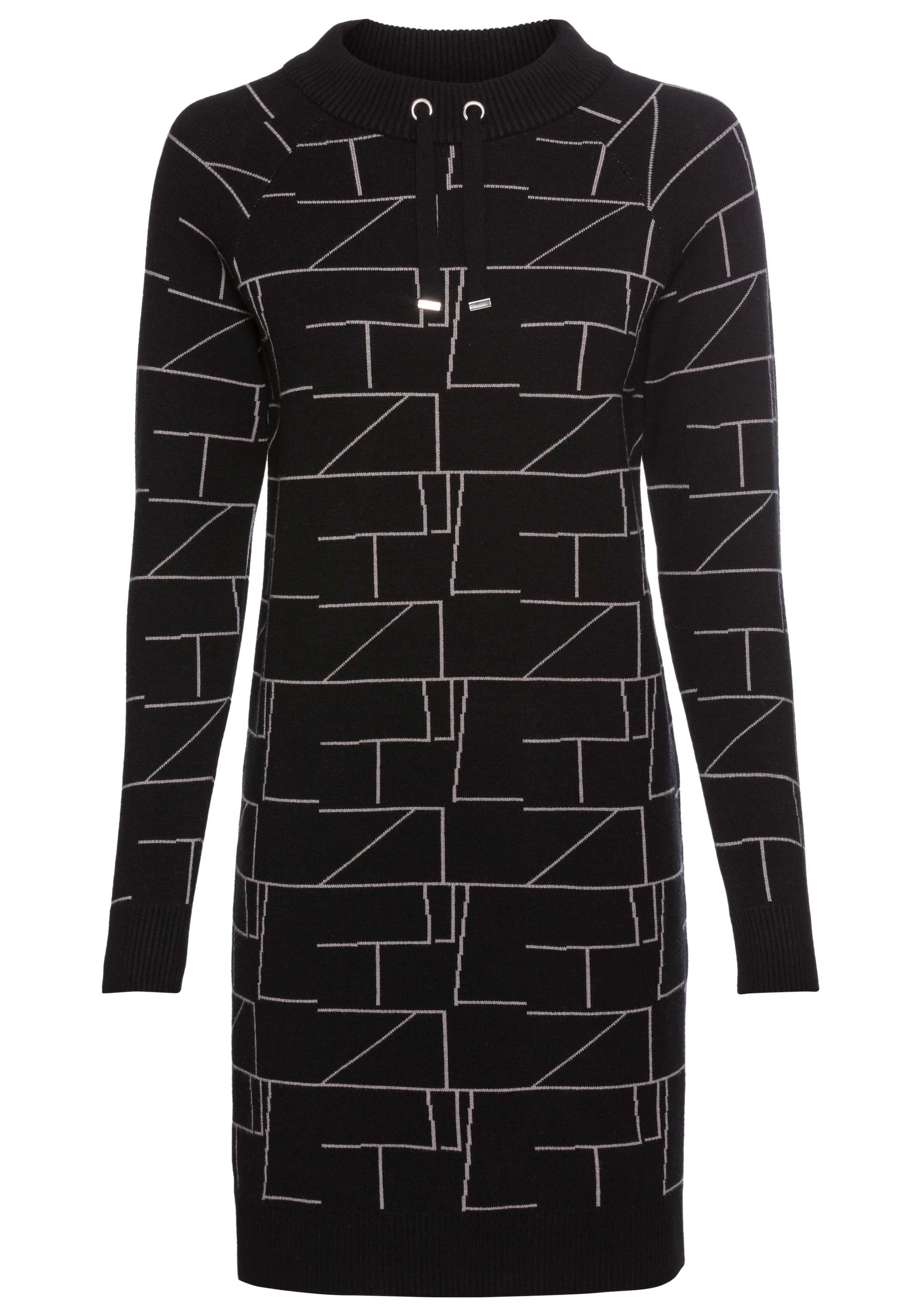Laura Scott Strickkleid, aus kuscheligem Jacquardstrick mit Grafik-Motiv