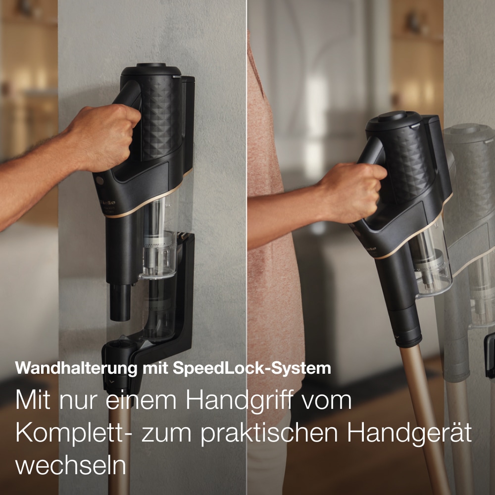 Miele Akku-Handstaubsauger »Duoflex HX1 TotalCare, 2in1-Funktion,«, mit Elektrobürste MultiFloor und CarCare Set, Obsidianschwarz Roségold