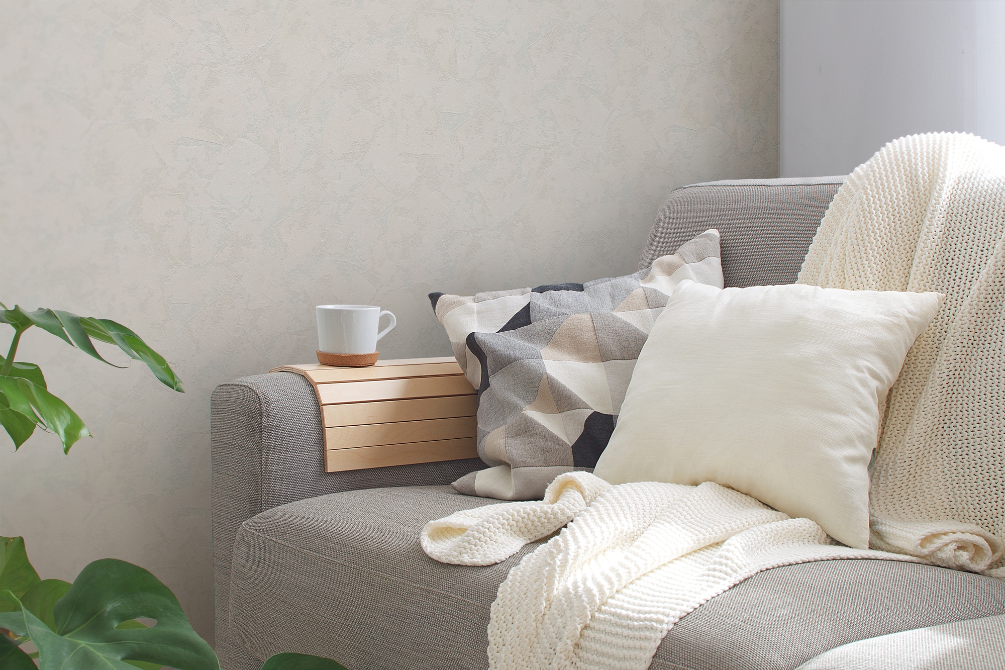 A.S. Création Vliestapete »Casual Living einfarbige Tapete Unitapete Struktur-Optik Putzoptik«, matt, Vliestapete Uni für Schlafzimmer Küche Wohnzimmer Uni Design modern