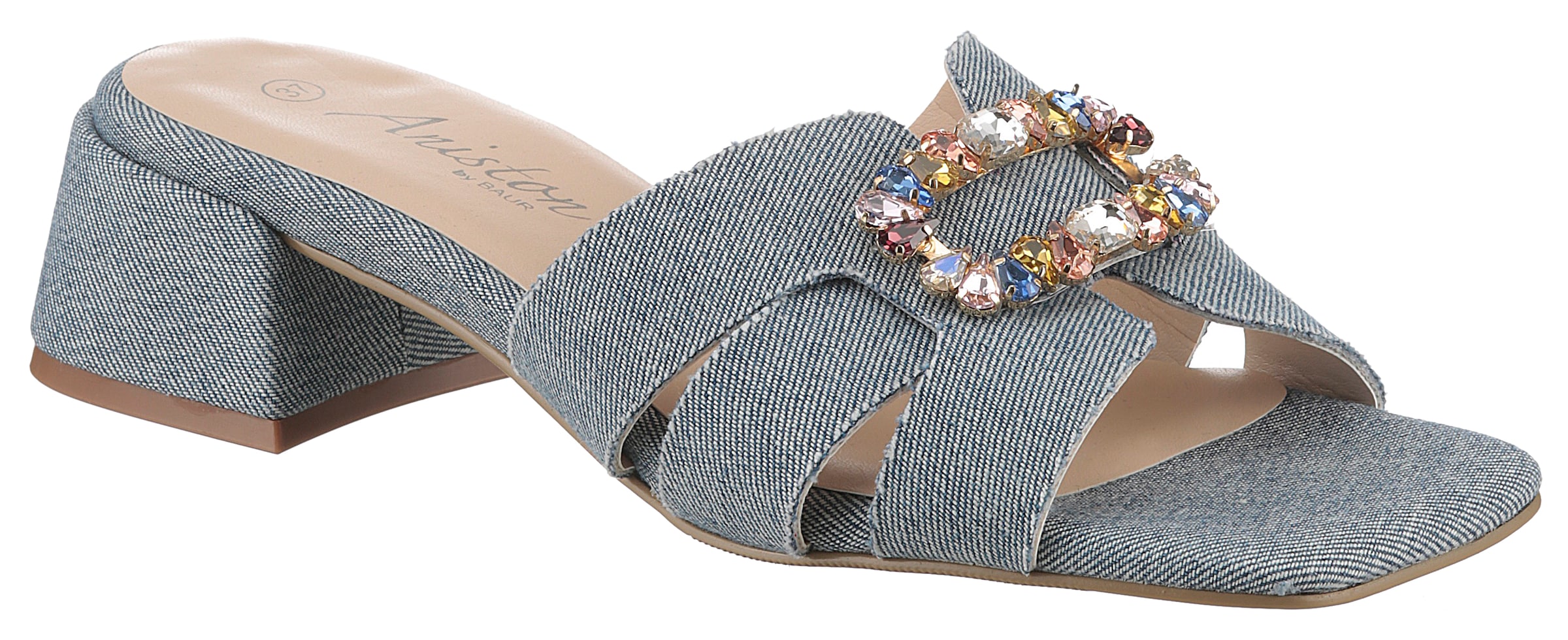 Aniston SHOES Pantolette, Sommerschuh, Festtagsschuh, Blockabsatz - NEUE KOLLEKTION