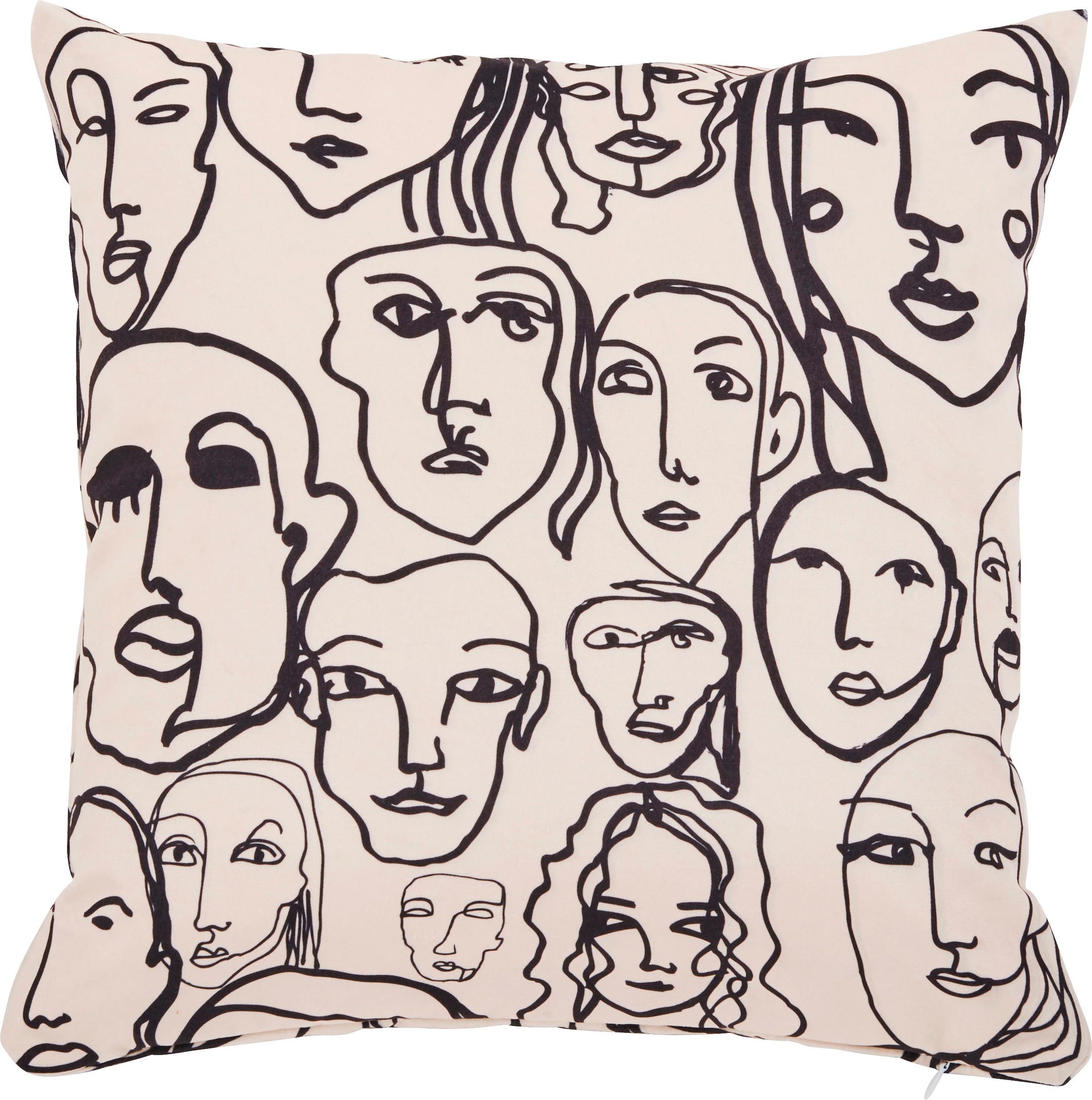 done. ® Dekokissen »Velour Print Crowd« Beid...