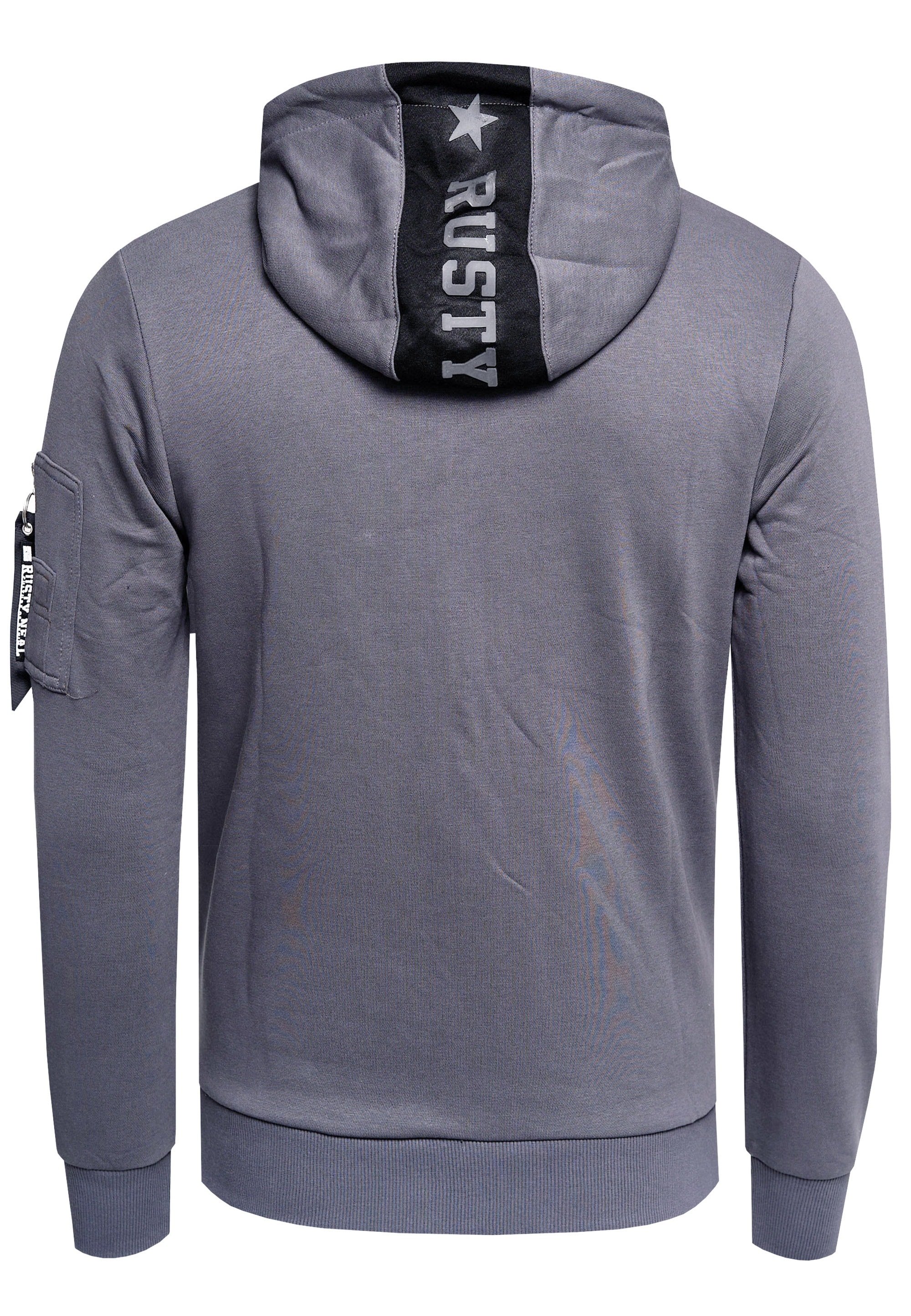 Rusty Neal Sweatjacke, mit stylischer Ärmeltasche
