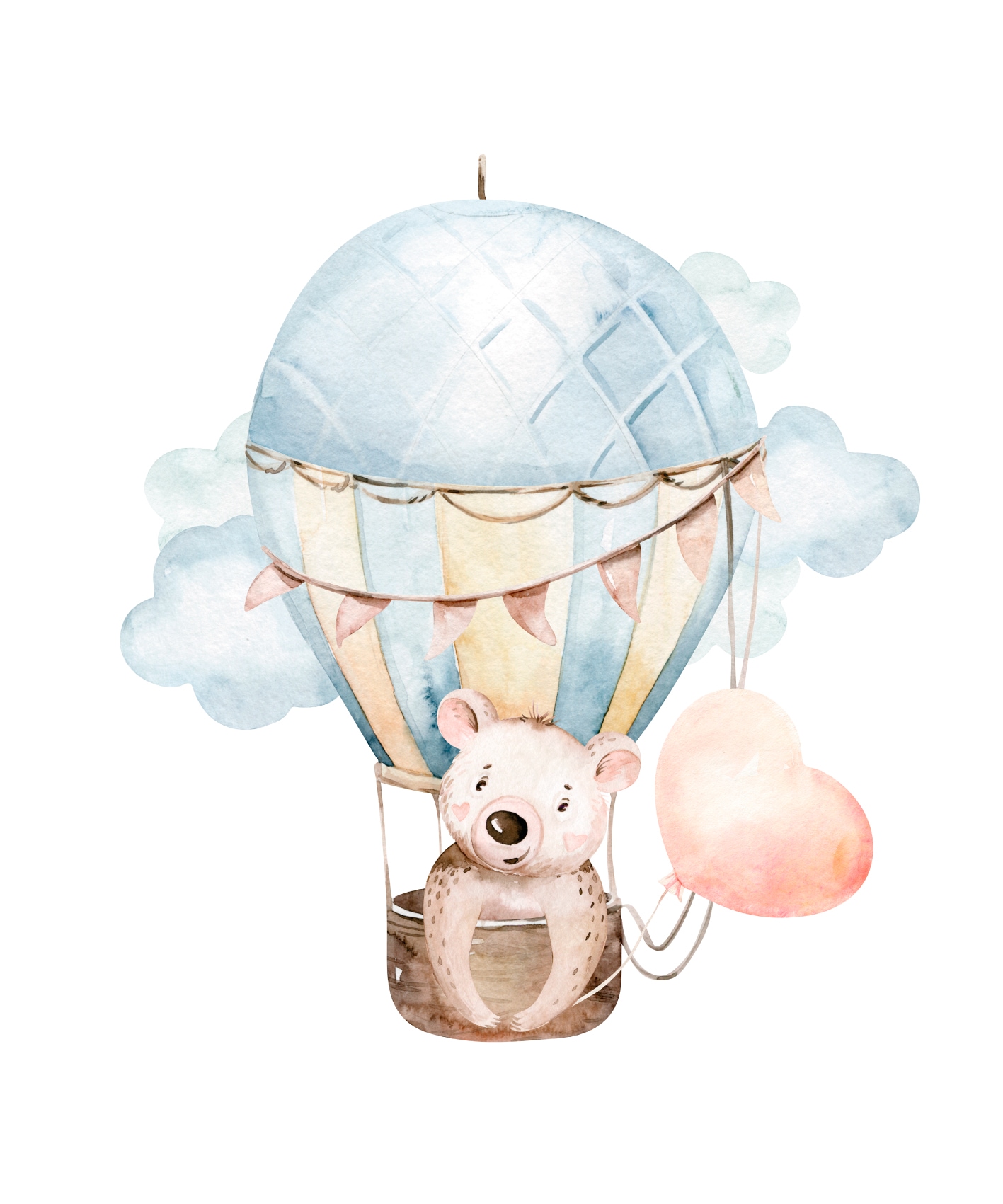 Lüttenhütt Poster "Koala mit Herz im Heißluftballon", Ballonfahren-Bär-Fant günstig online kaufen