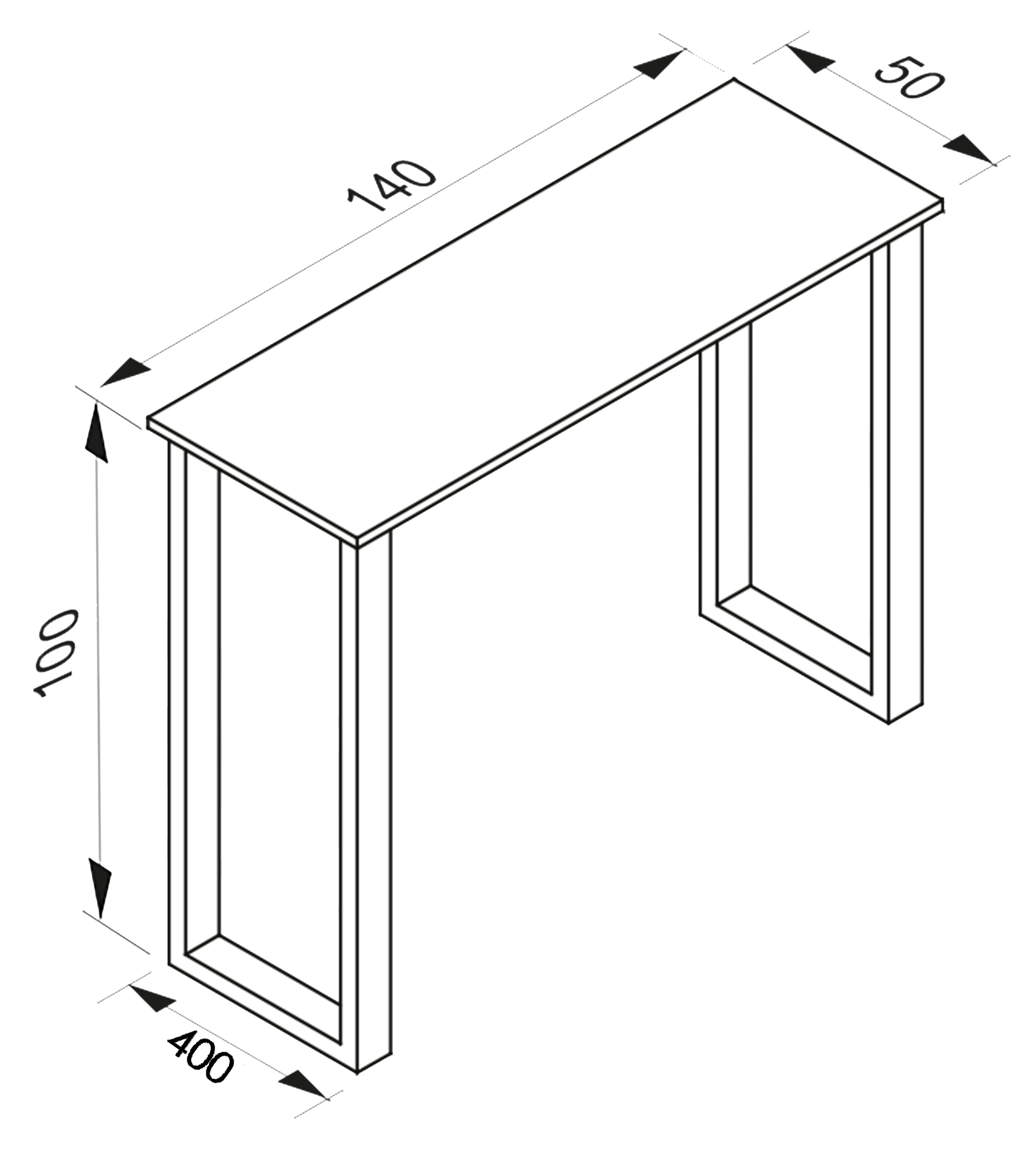 VCM Bartisch »Holz Bartisch Stehtisch Tisch Tresen Xona 140x50« 1 Stk. tlg.