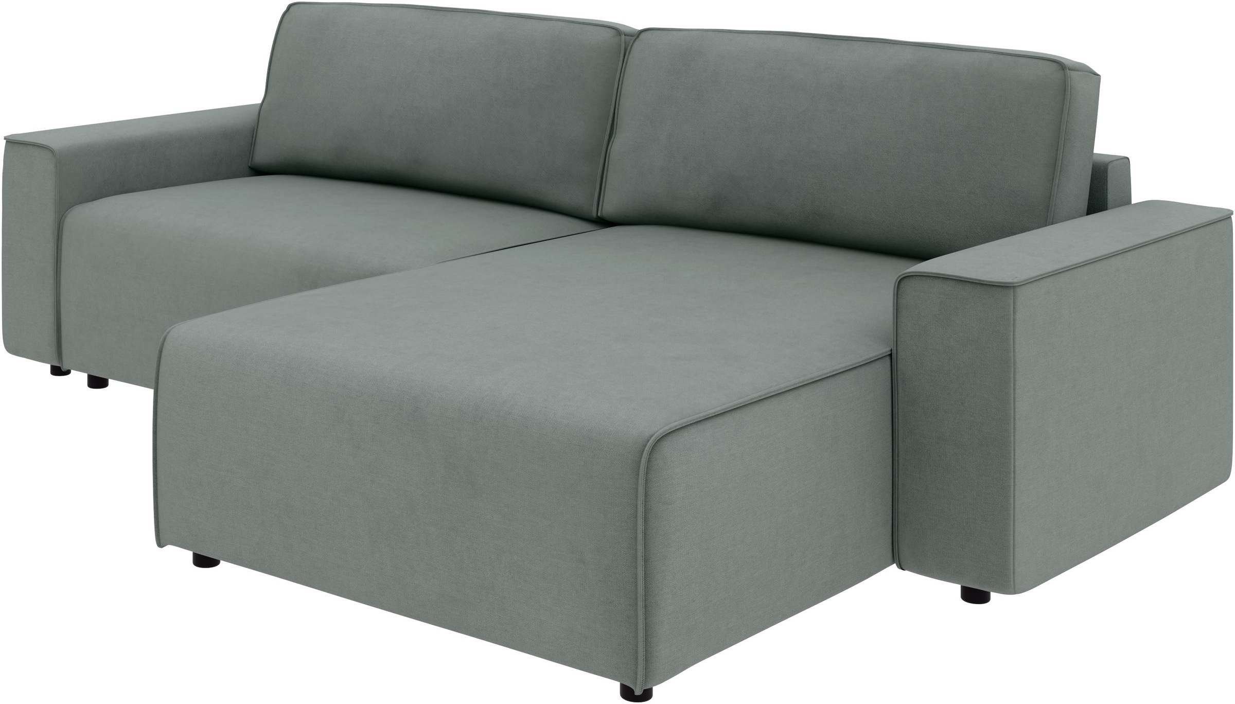 INOSIGN Ecksofa »Chance, Recamiere beidseitig montierbar, Schlaffunktion, Breite 265 cm«, in Struktur fein LINO, mit Schlaffunktion und Bettkasten