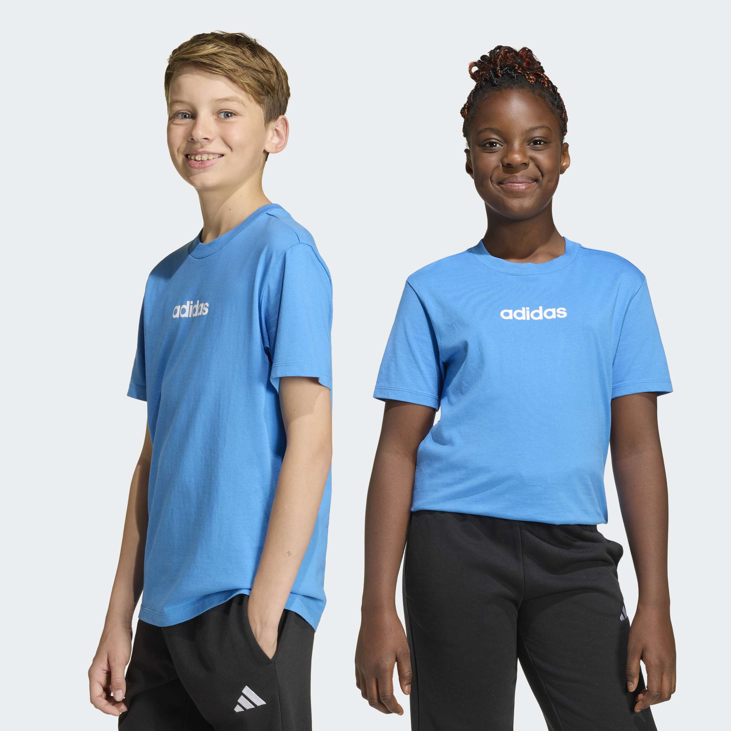 adidas Sportswear T-Shirt "J LIN TEE 160" für Kinder, mit Rundhalsausschnitt, ohne Verschluss, aus Baumwolle