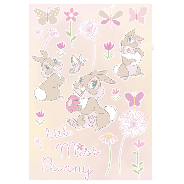 Komar Wandtattoo »Little Miss Bunny«, (24 St.), 50x70 cm (Breite x Höhe), selbstklebendes  Wandtattoo | BAUR