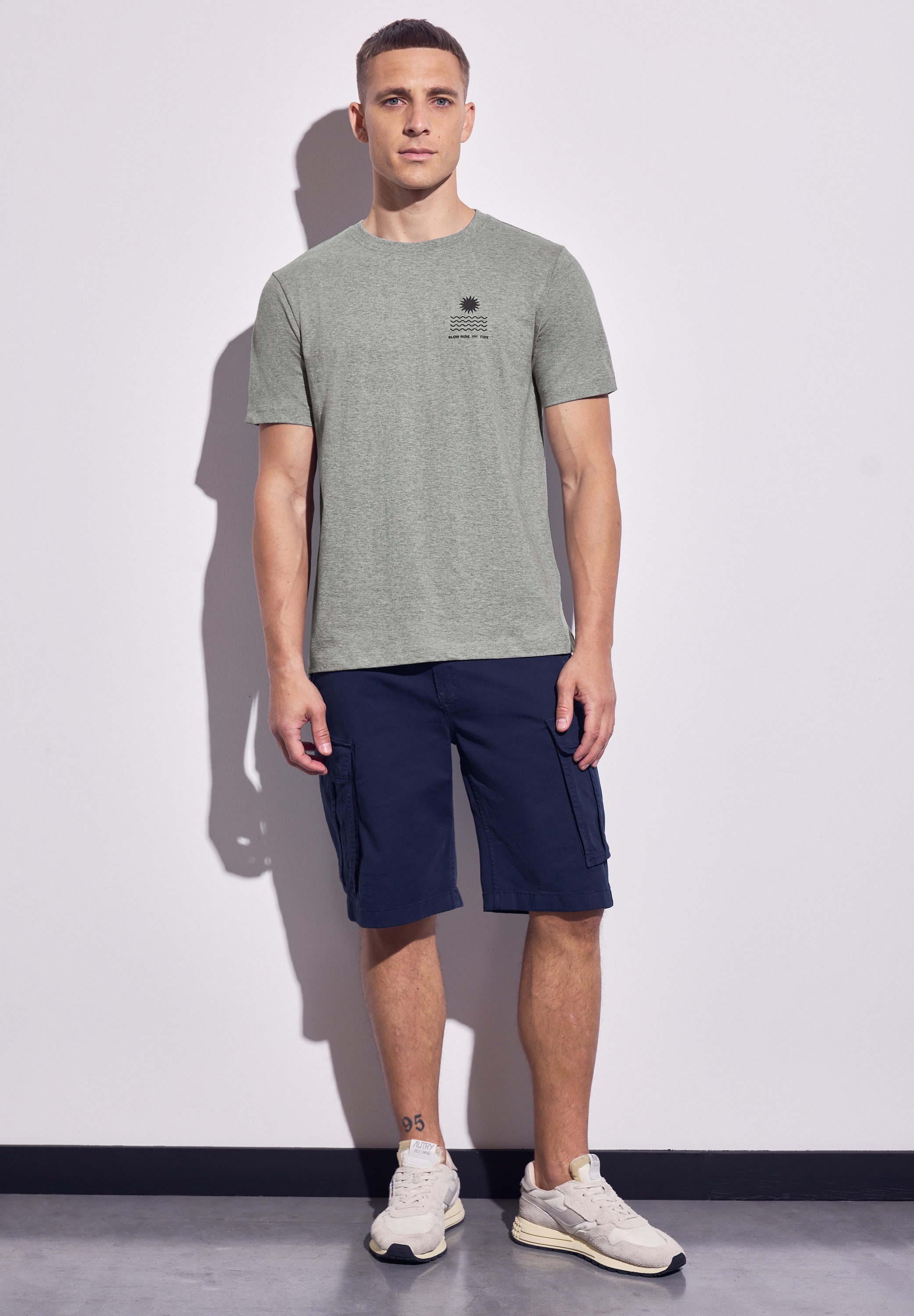 STREET ONE MEN T-Shirt, mit Rundhalsausschnitt