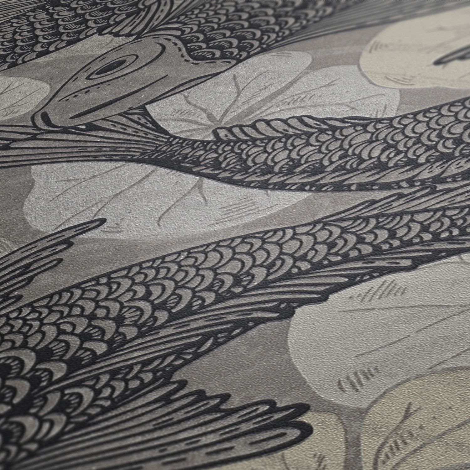 living walls Vliestapete »Metropolitan Stories, Mio Tokio« Motiv | abstrakt | naturalistisch glatt Tapete Koi Tapete Japanisch Tapeten Wohnzimmer Schlafzimmer Küche Flur