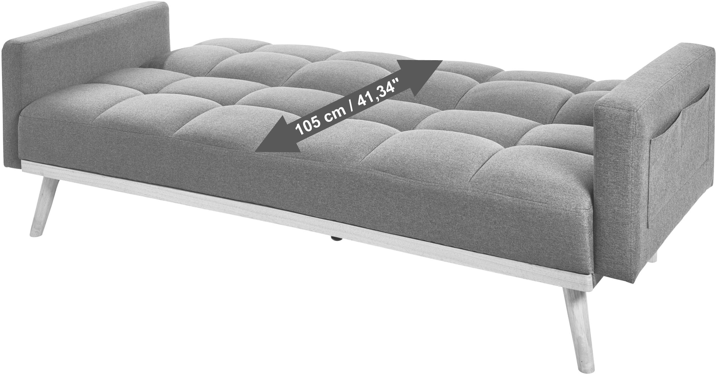 Jahnke Schlafsofa »CHILLAX BOX« mit Schlaffunktion, Seitentasche, Breite 214 cm