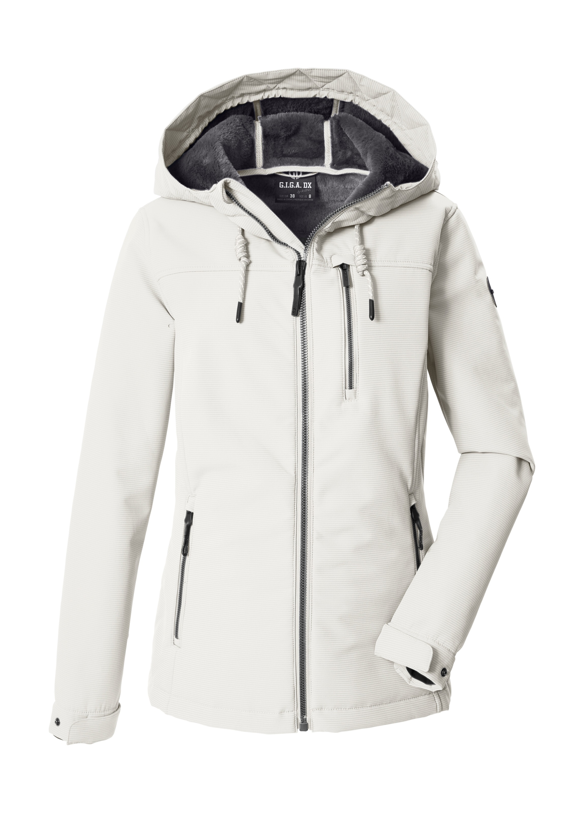 G.I.G.A. DX by killtec Softshelljacke "GW 59 WMN SFTSHLL JCKT" Winddichte, wasserabweisende Damenjacke mit Teddy-Fleecefutter