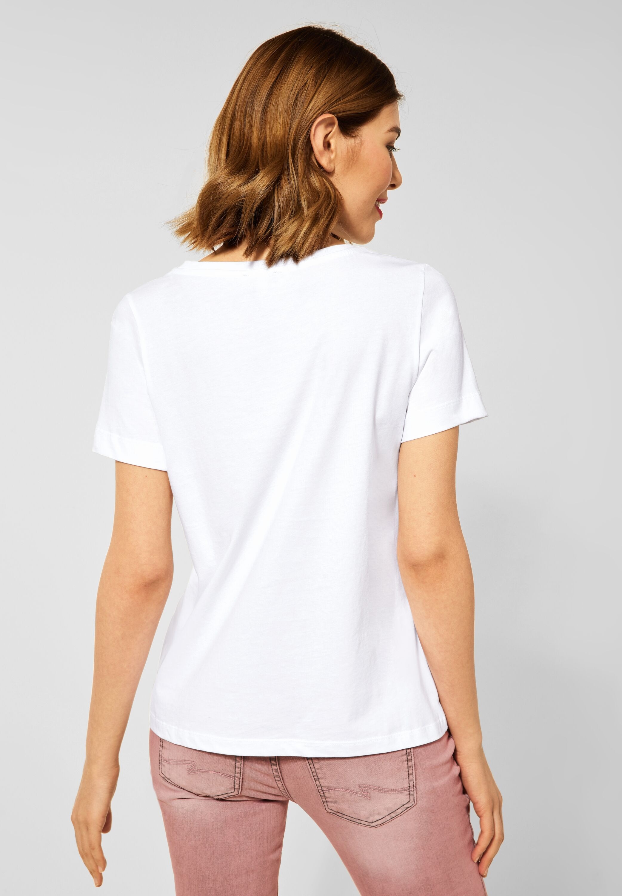 STREET ONE bestellen online T-Shirt, BAUR Baumwolle reiner aus 