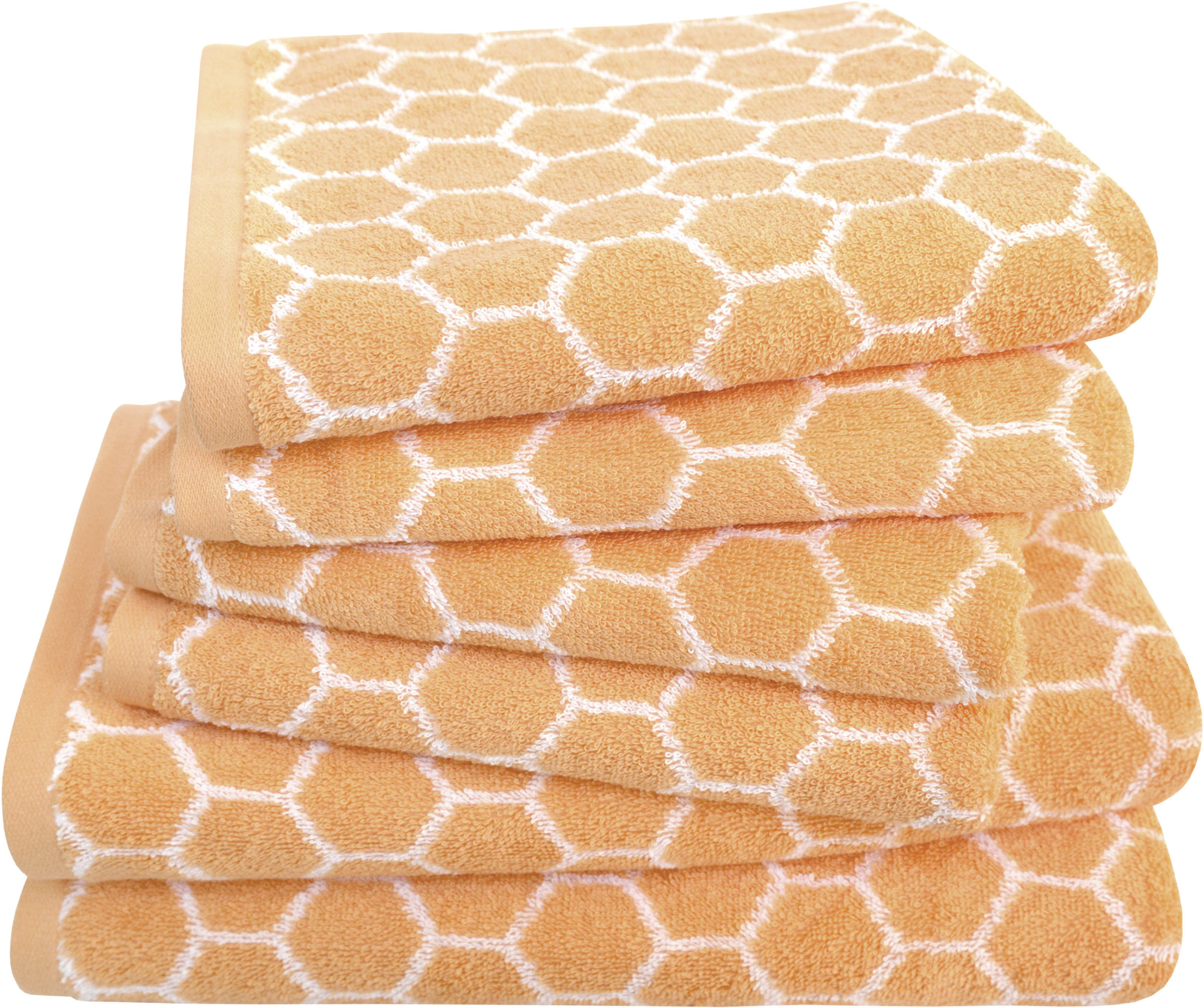 Dyckhoff Handtuch Set "Pure Natural Honey" Set 6 Frottier BIO Baumwolle, GOTS