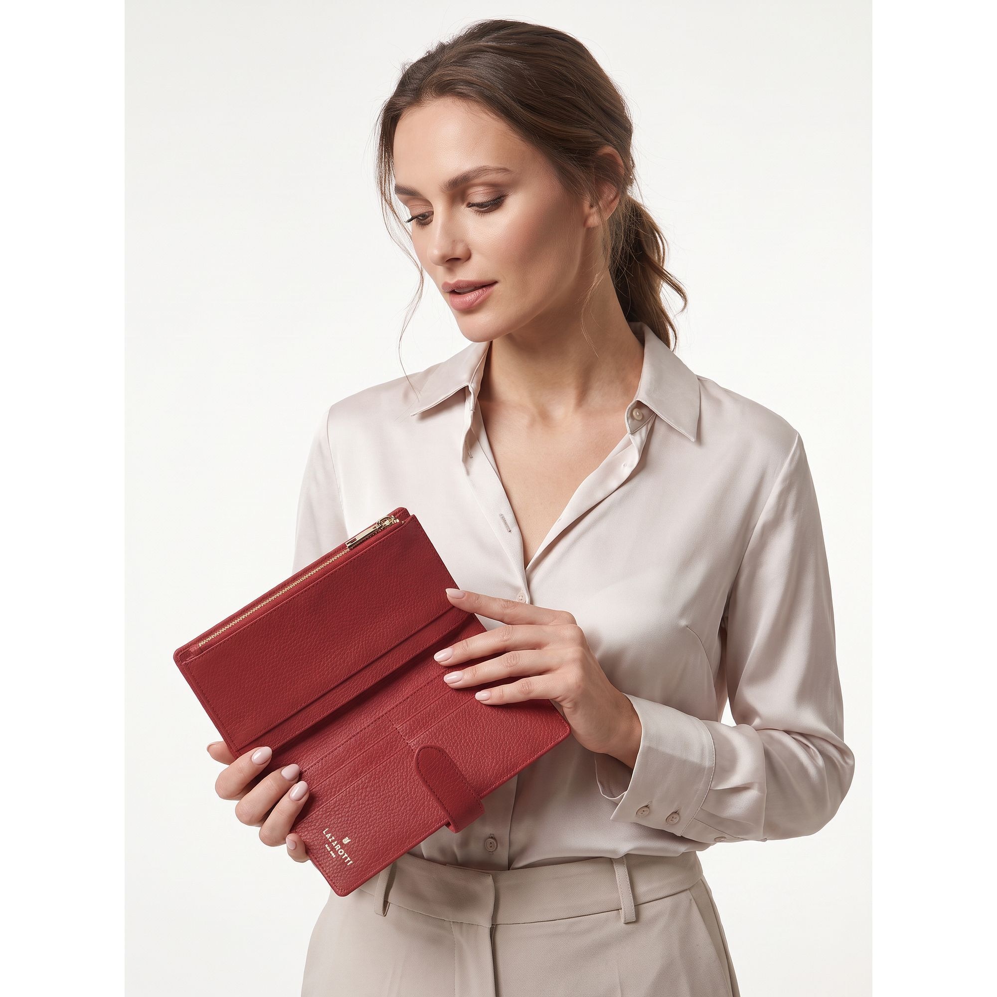 Lazarotti »Bologna Leather Geldbörse Leder 20 cm«