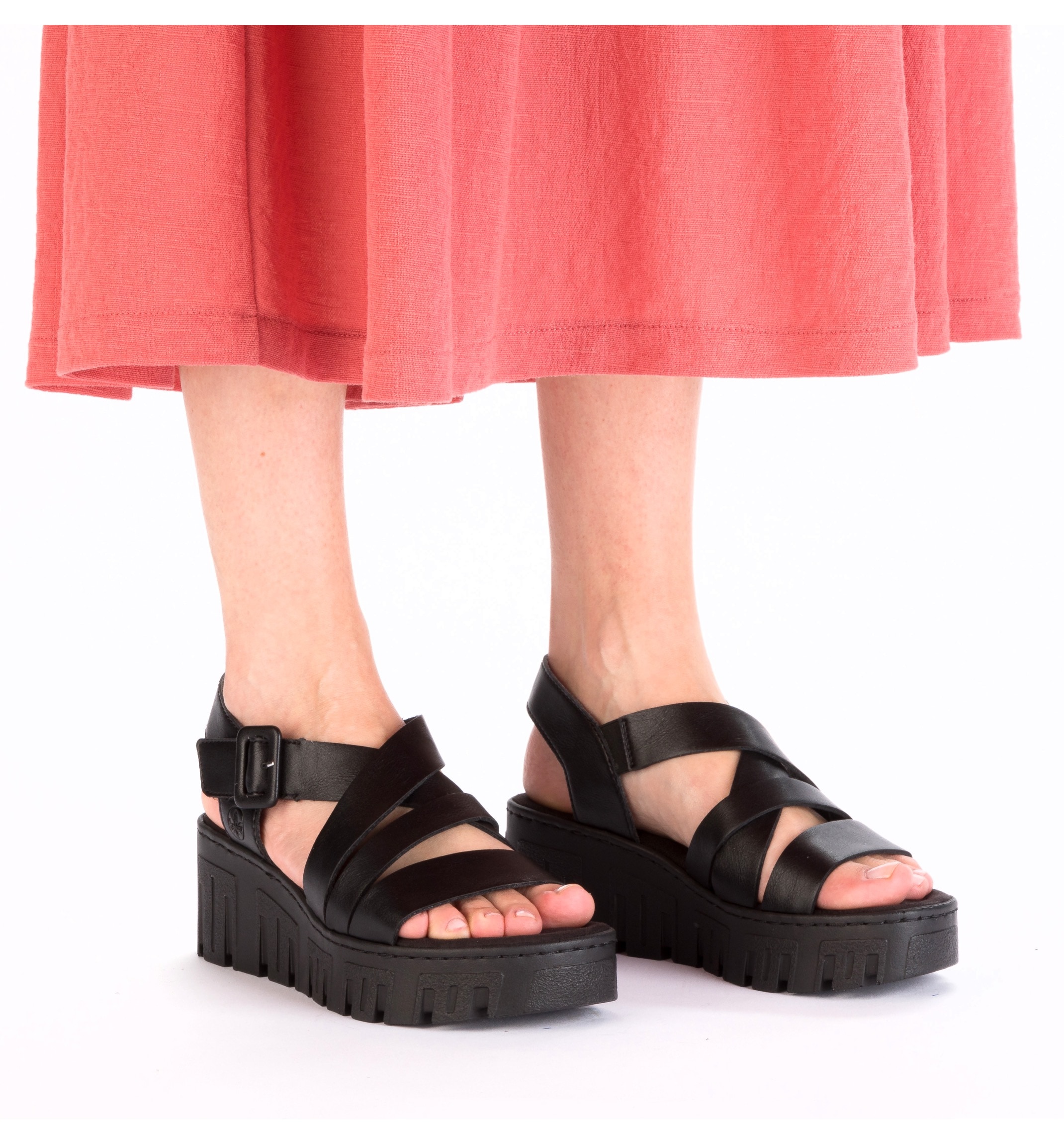 Rieker Plateausandaletten  Sommerschuh, Keilsandalette mit Klettverschluss