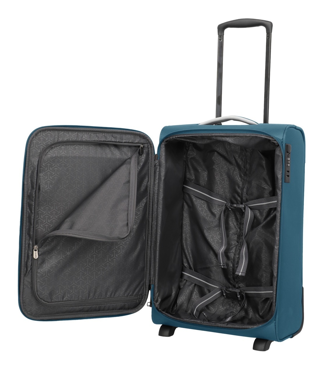 travelite Handgepäck-Trolley »JETPACK Slim 2 Cabin, konzipiert für Air France, KLM & ITA«, 4 Rollen, Weichgepäck-Koffer Handgepäck für die meisten gängigen Airlines