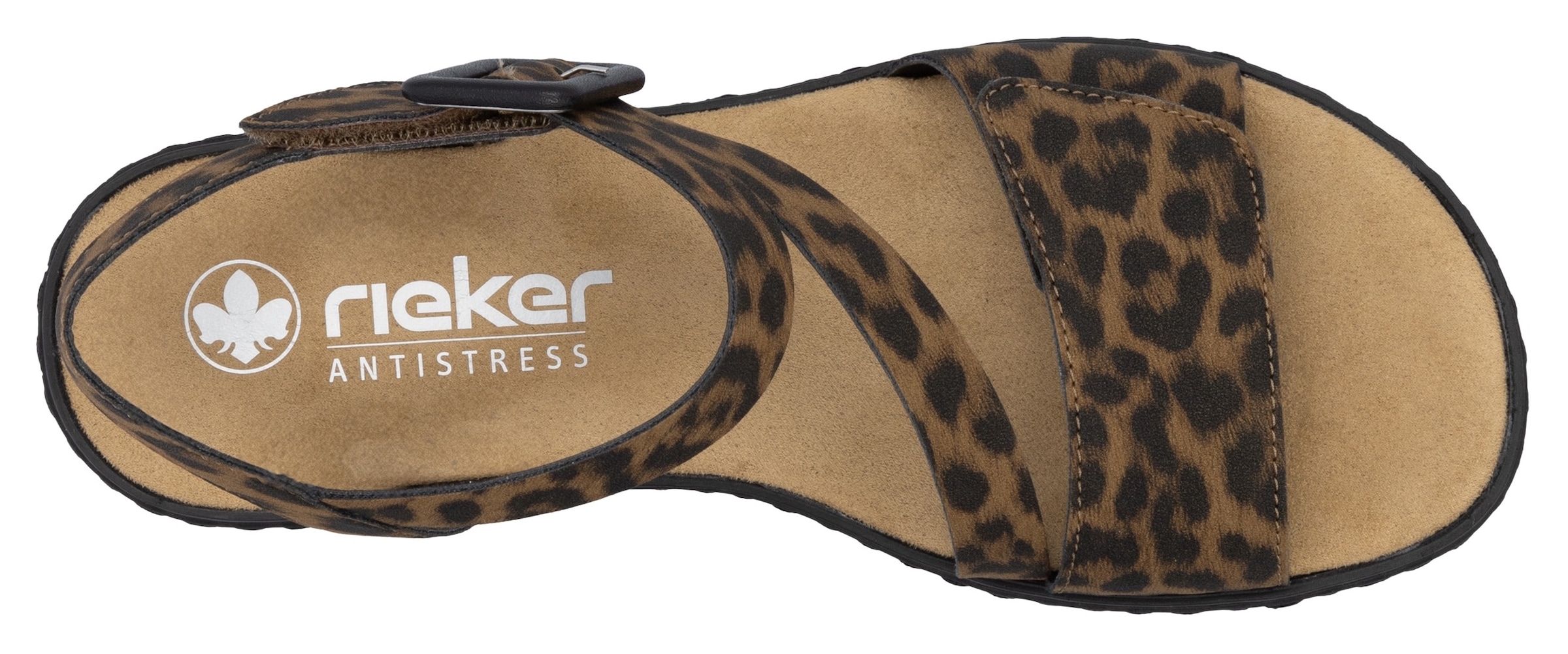 Rieker Riemchensandale, Sommerschuh, Sandalette, Keilabsatz, mit asymmetrischem Riemchen