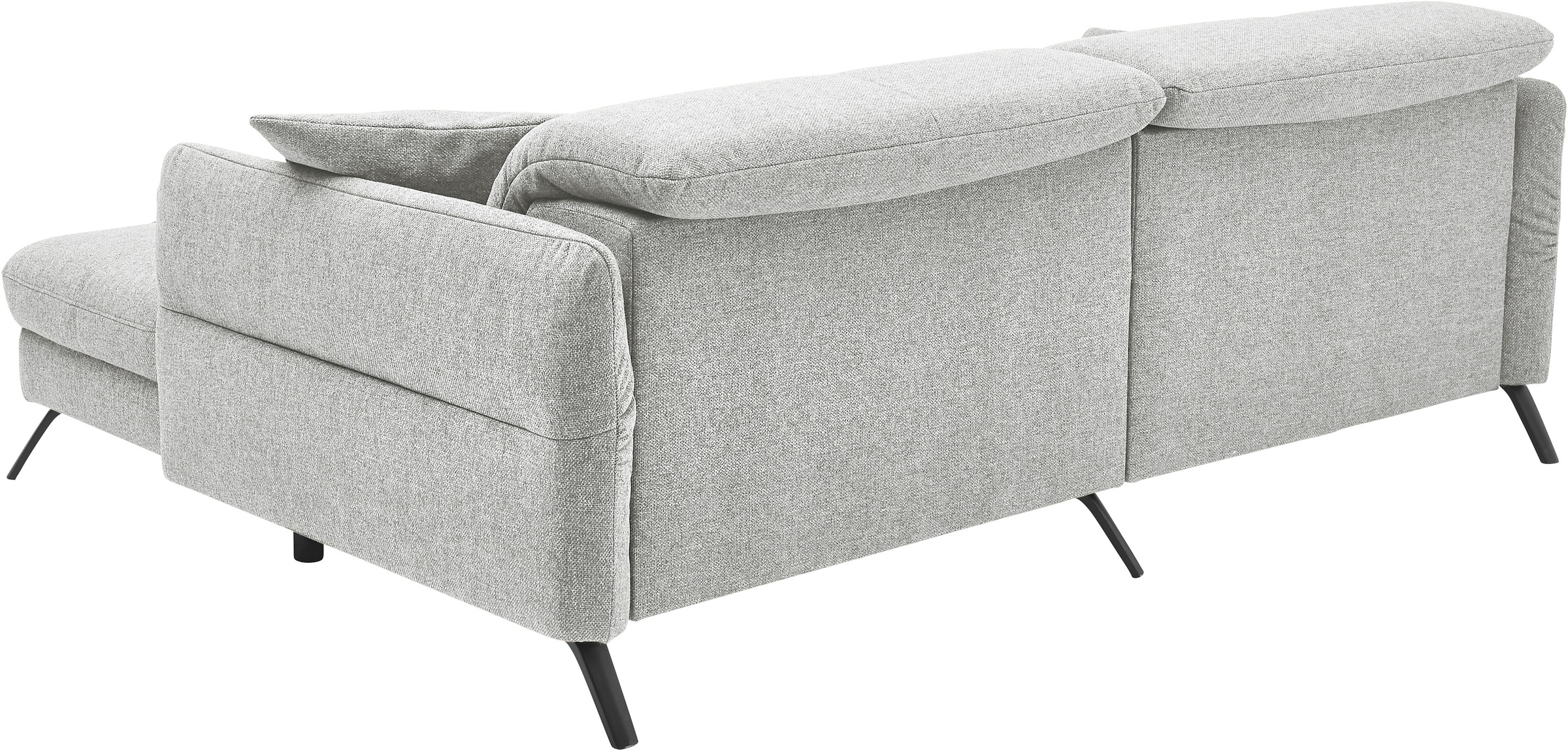 set one by Musterring Ecksofa »SO 4400 V«, wahlweise mit motorischer Bettfunktion & Kopfverstellung, Fuß schwarz