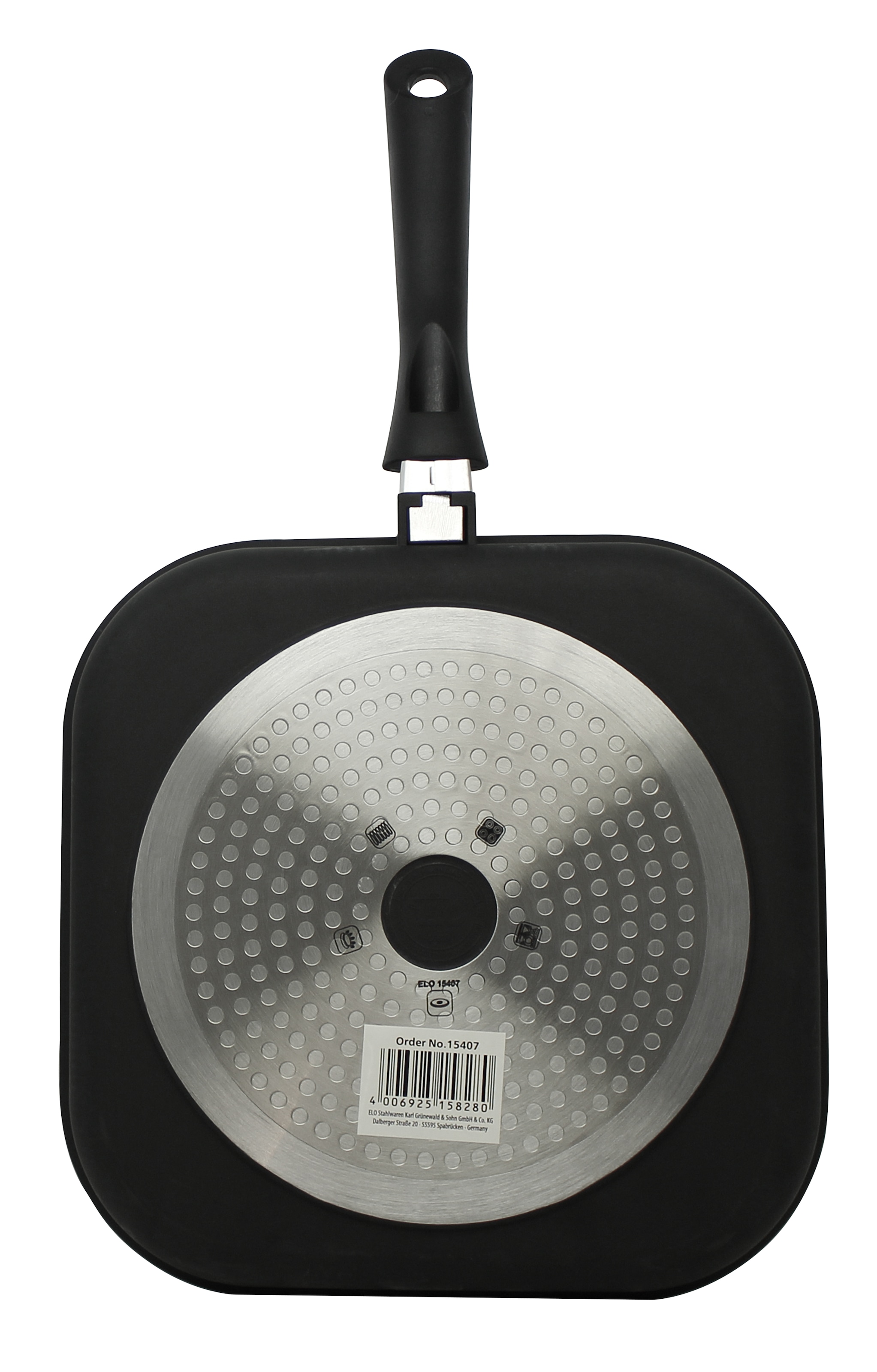 Elo Grillpfanne »Alucast«, Aluminiumguss, (1 tlg.), 28x28 cm, ELODUR® Select Versiegelung, Induktion, inkl. Servierzange