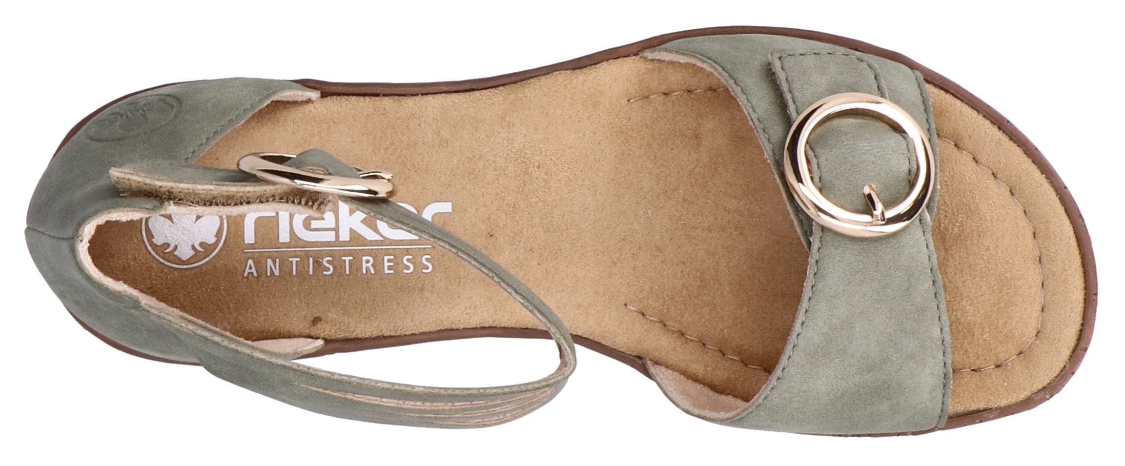 Rieker Keilsandalette  Sommerschuh, Urlaubsschuh, Sandale mit trendy Fesselriemchen