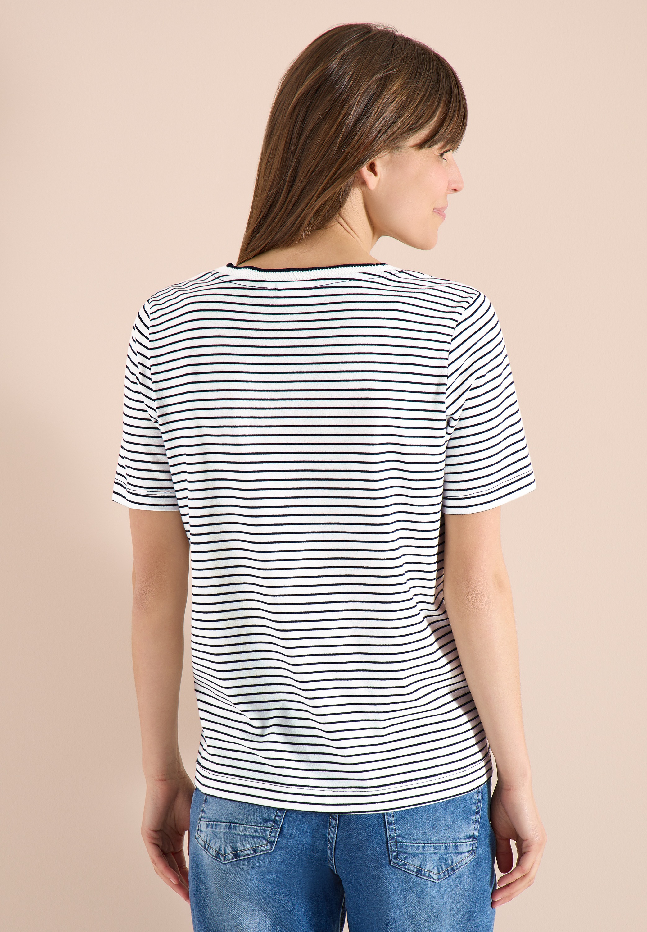 Cecil Rundhalsshirt Jersey günstig online kaufen