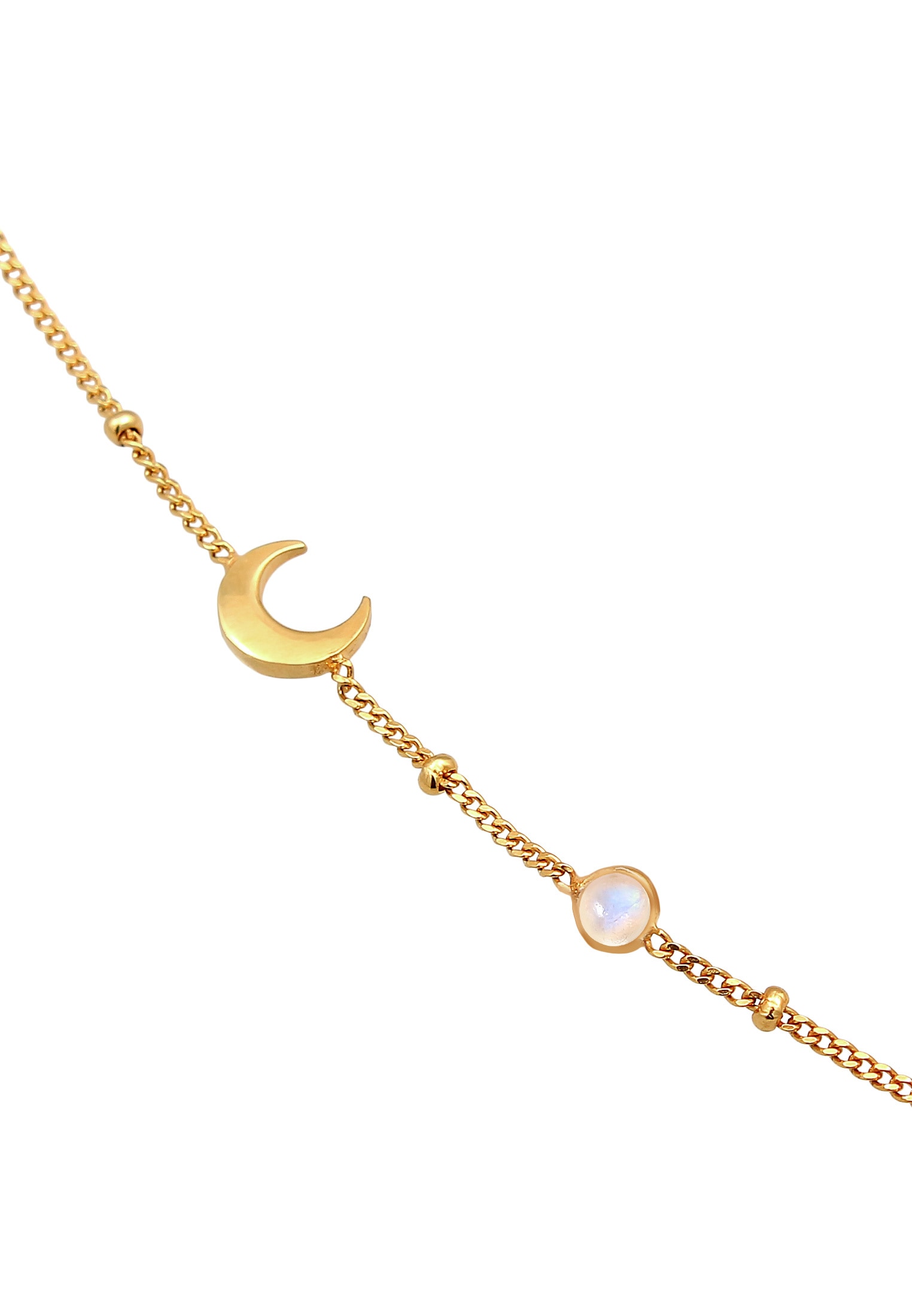 Elli Schmuckset »Halbmond Mond Mondstein Astro 925 Silber«