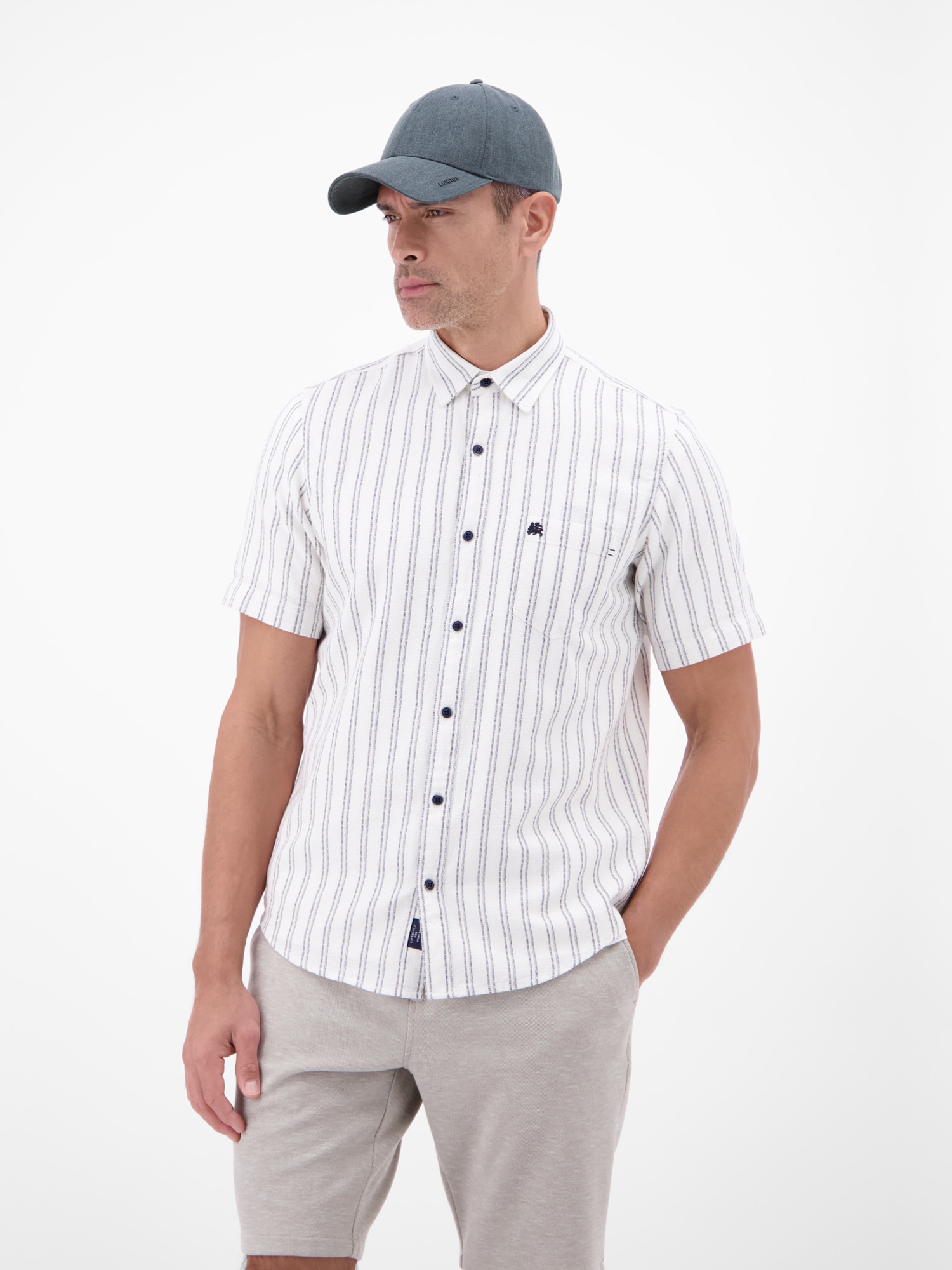 LERROS Baseball Cap »LERROS Basecap in Fischgrätstruktur, unifarben«