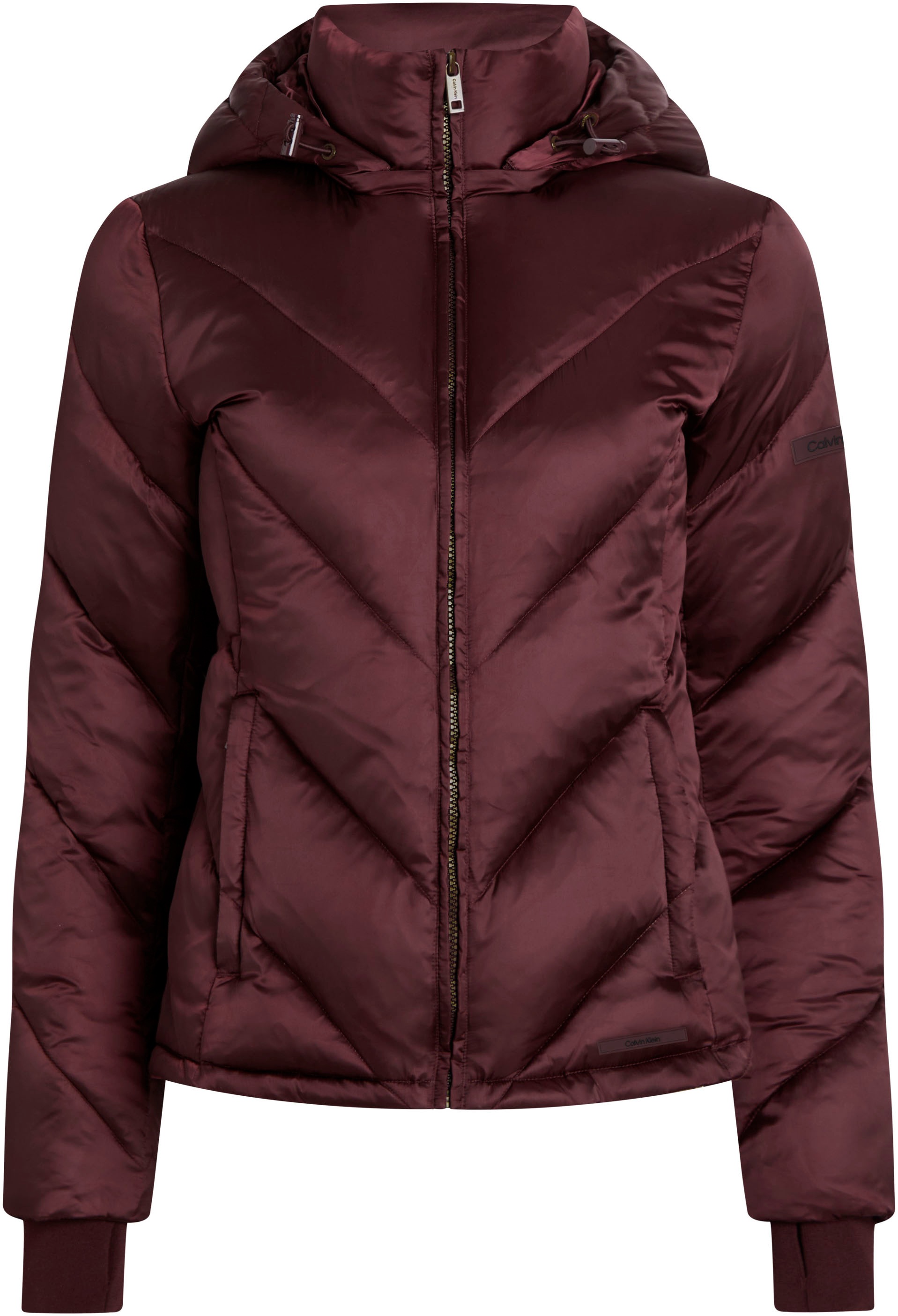 Calvin Klein Steppjacke »PADDED PEARLESCENT JACKET«, mit Kapuze, mit Markenlabel