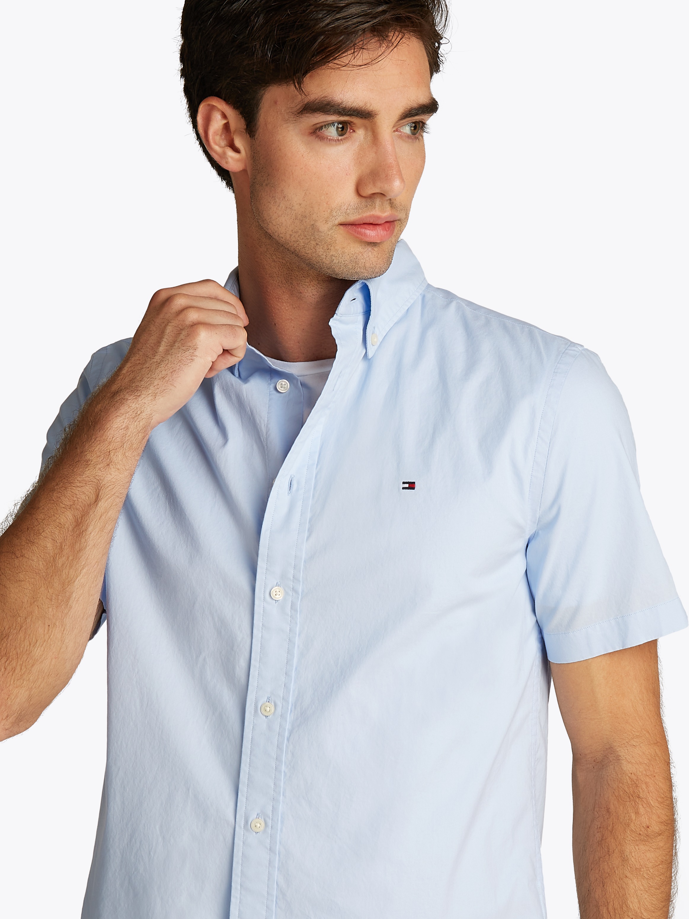 Tommy Hilfiger Kurzarmhemd FLEX POPLIN SOLID S/S SHIRT günstig online kaufen