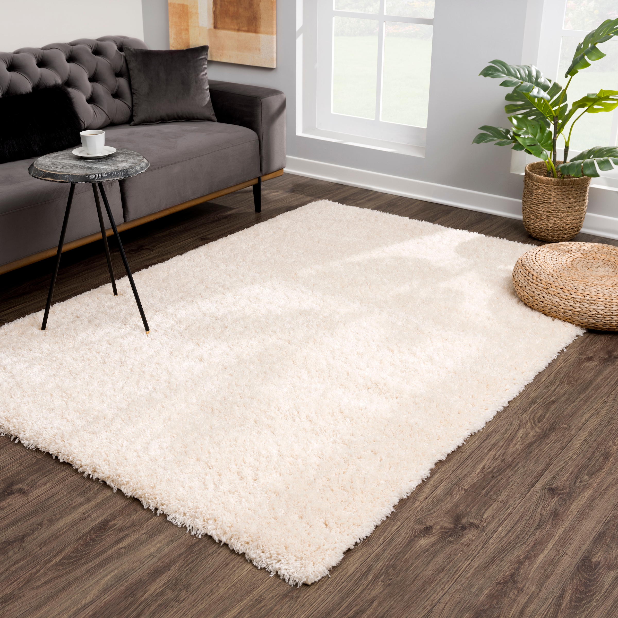Sanat Hochflor-Teppich »Porto«, rechteckig, 45 mm Höhe, Wohnzimmer, Langflor, Shaggy, auch als Läufer