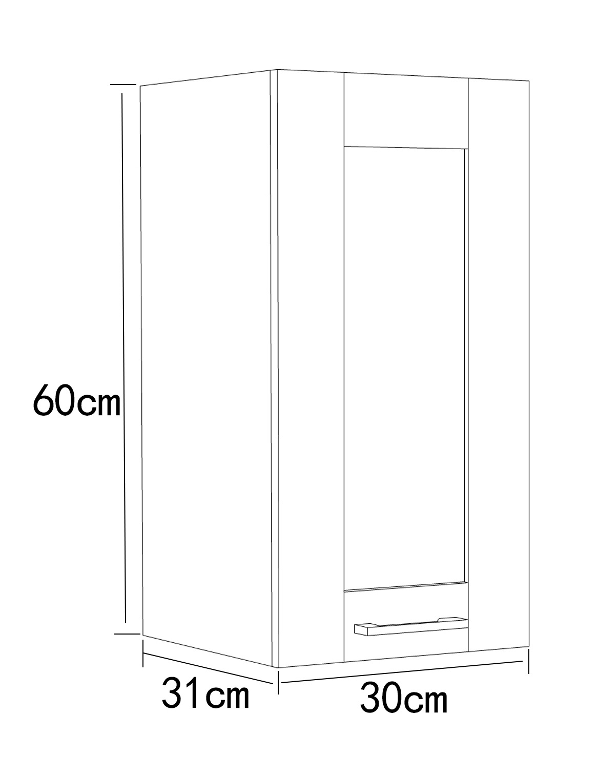 VCM Hängeschrank »Küchenschrank B. 30 cm Hängeschrank Küche Colura«