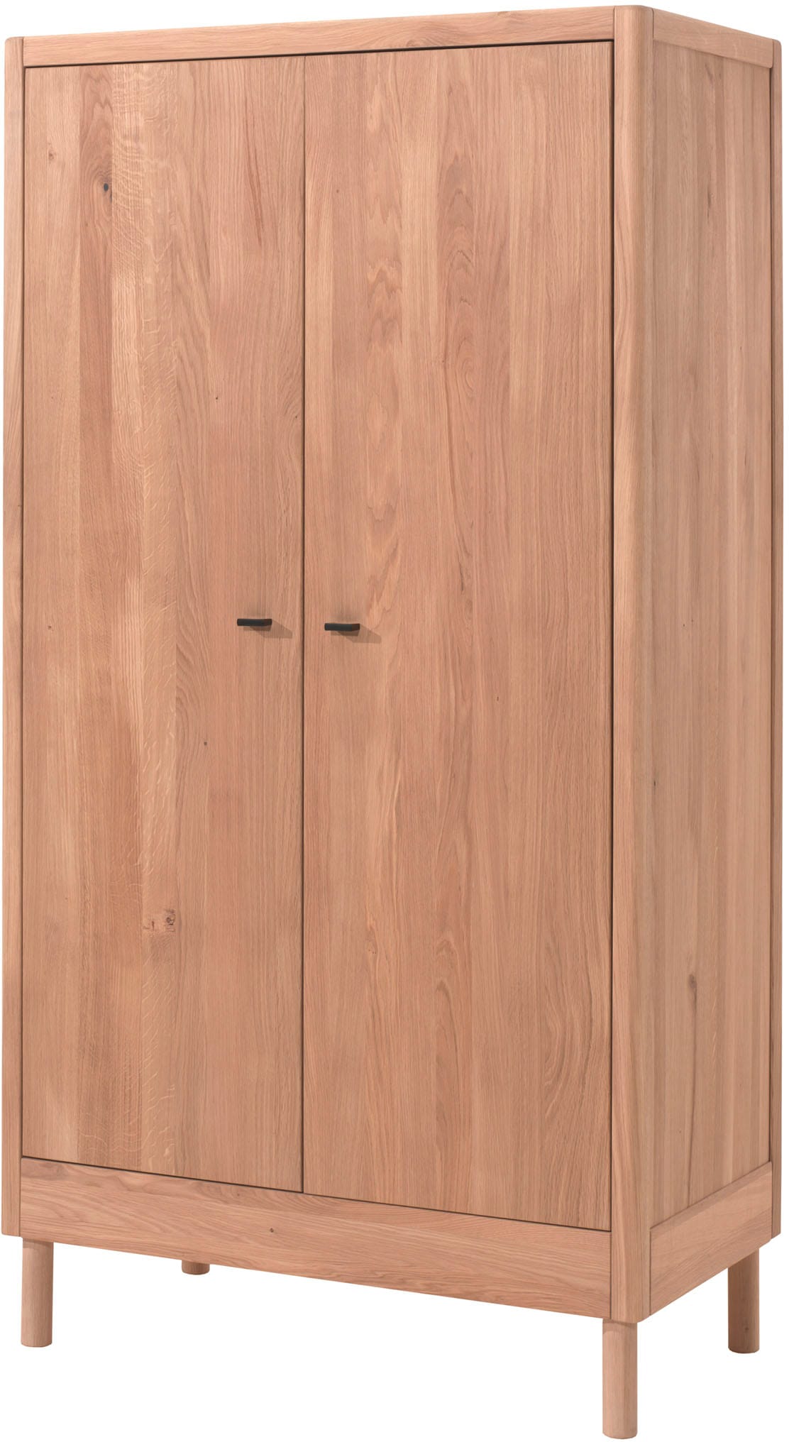 Home affaire Kleiderschrank »Forrest mit 2 Drehtüren (Soft-Close), Made in Europe, zeitloses Design«, (B/H/T ca: 100x190x55 cm, Eiche massiv natur geölt), praktische Facheinteilung, viel Stauraum, hochwertige Verarbeitung