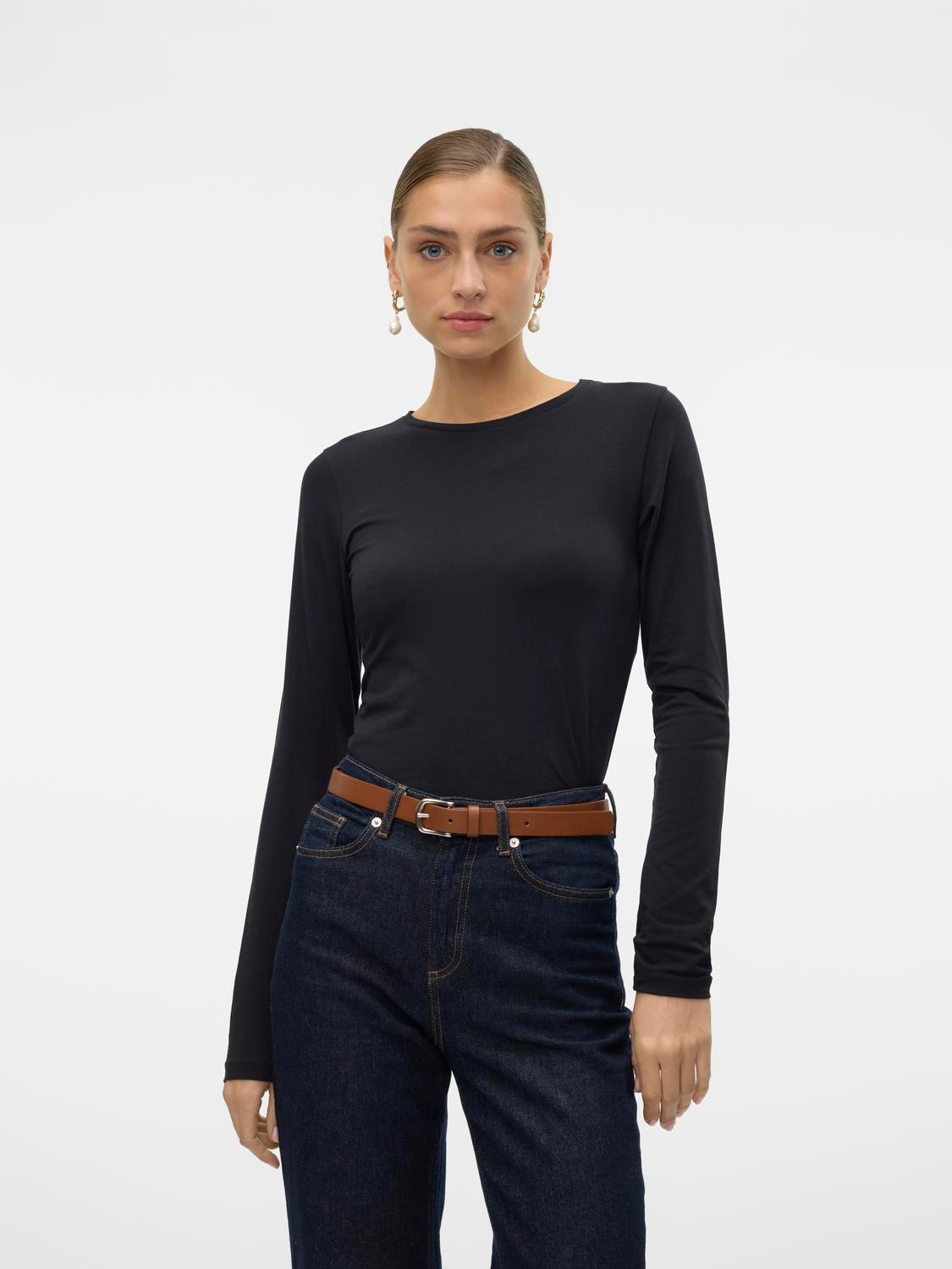 Vero Moda Langarmshirt "VMLULU LS O-NECK TOP JRS GA NOOS" günstig online kaufen