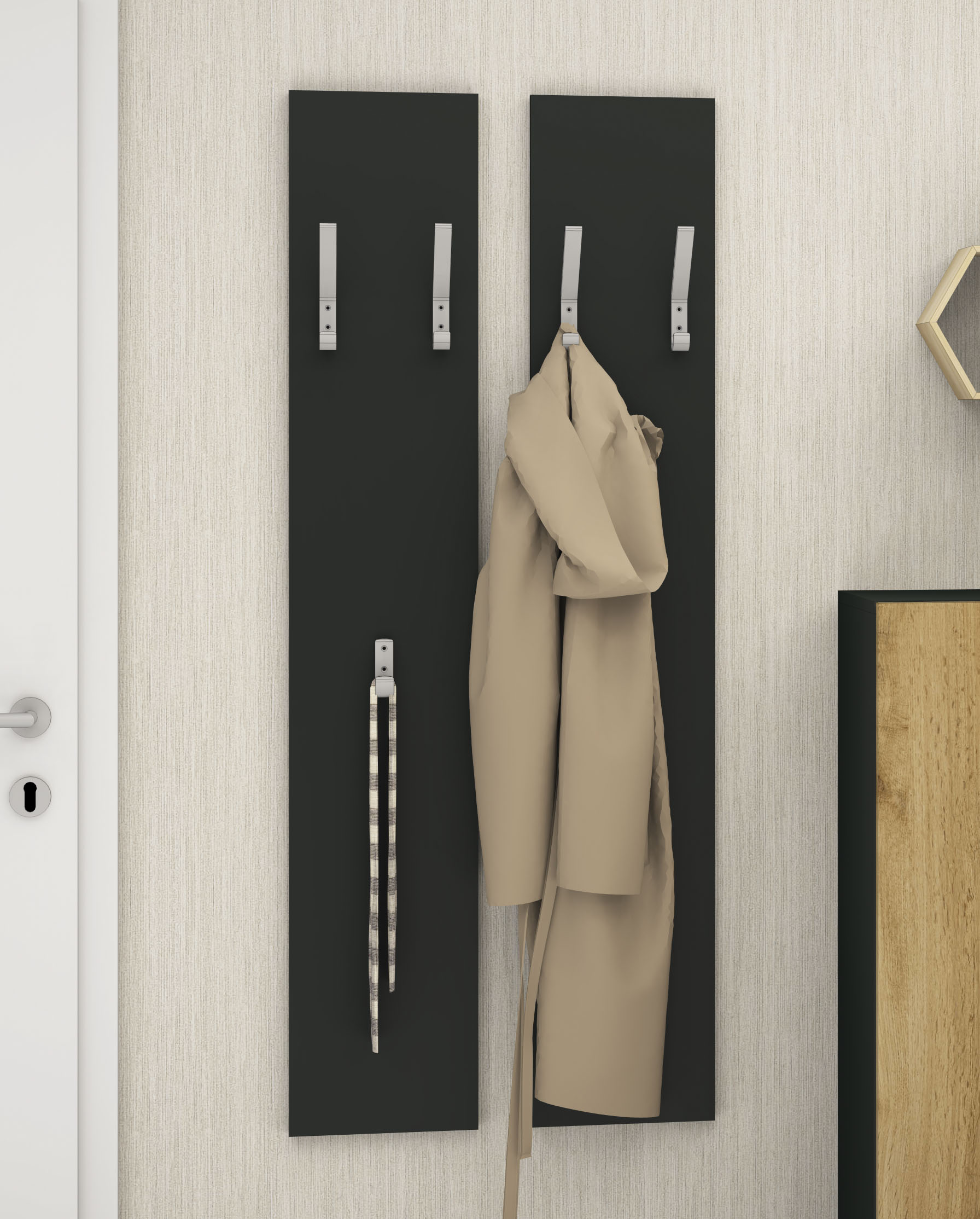 Thumbnail - borchardt Möbel Garderobenpaneel "Vaasa" 2 Stk. tlg. 2 Stück