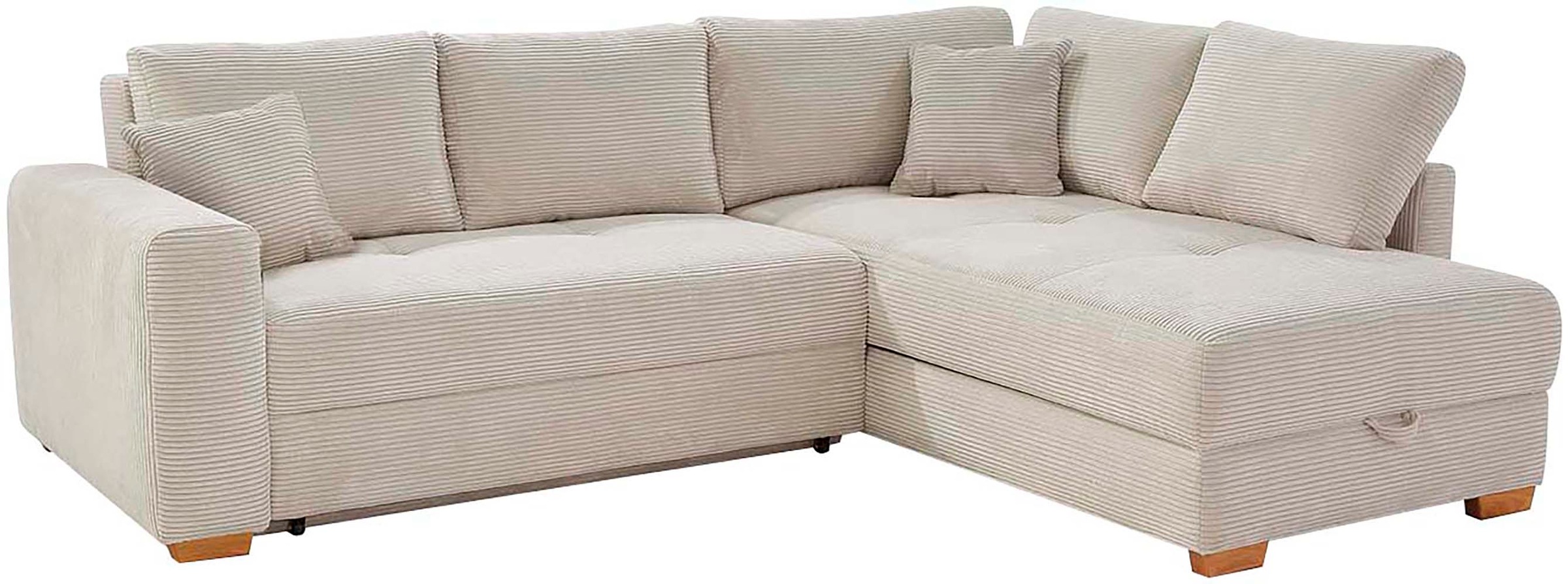 Jockenhöfer Gruppe Ecksofa »Sunset, Dauerschlafsofa mit«, Tonnentaschen-Federkern, 5cm Kaltschaumtopper, flexible montierbar