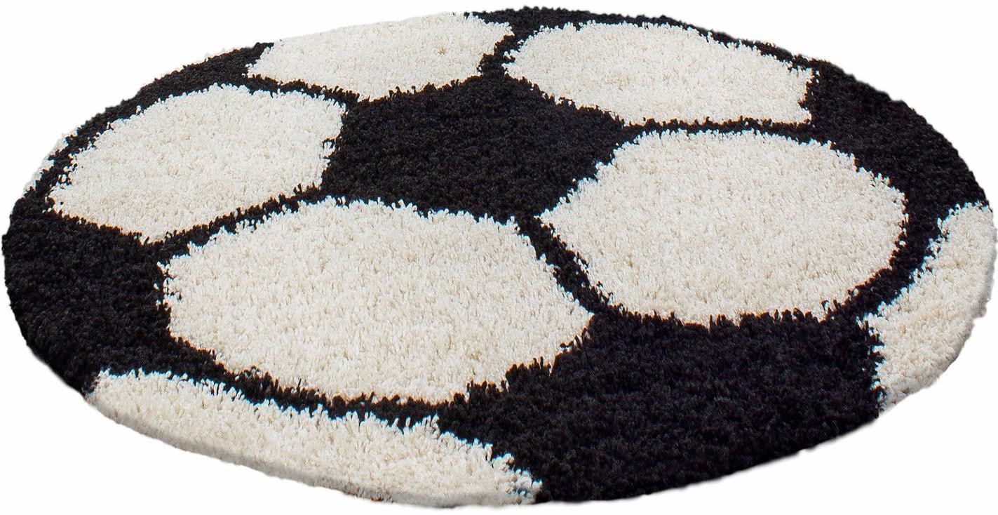 Ayyildiz Teppiche Kinderteppich »Fun 6001« rund 30 mm Höhe Fußball Design
