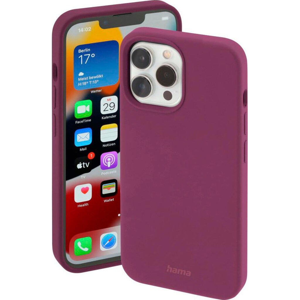 Hama Smartphone-Hülle »Cover f. iPhone 13 Pro f. Apple MagSafe Handy Case Finest Feel Pro«