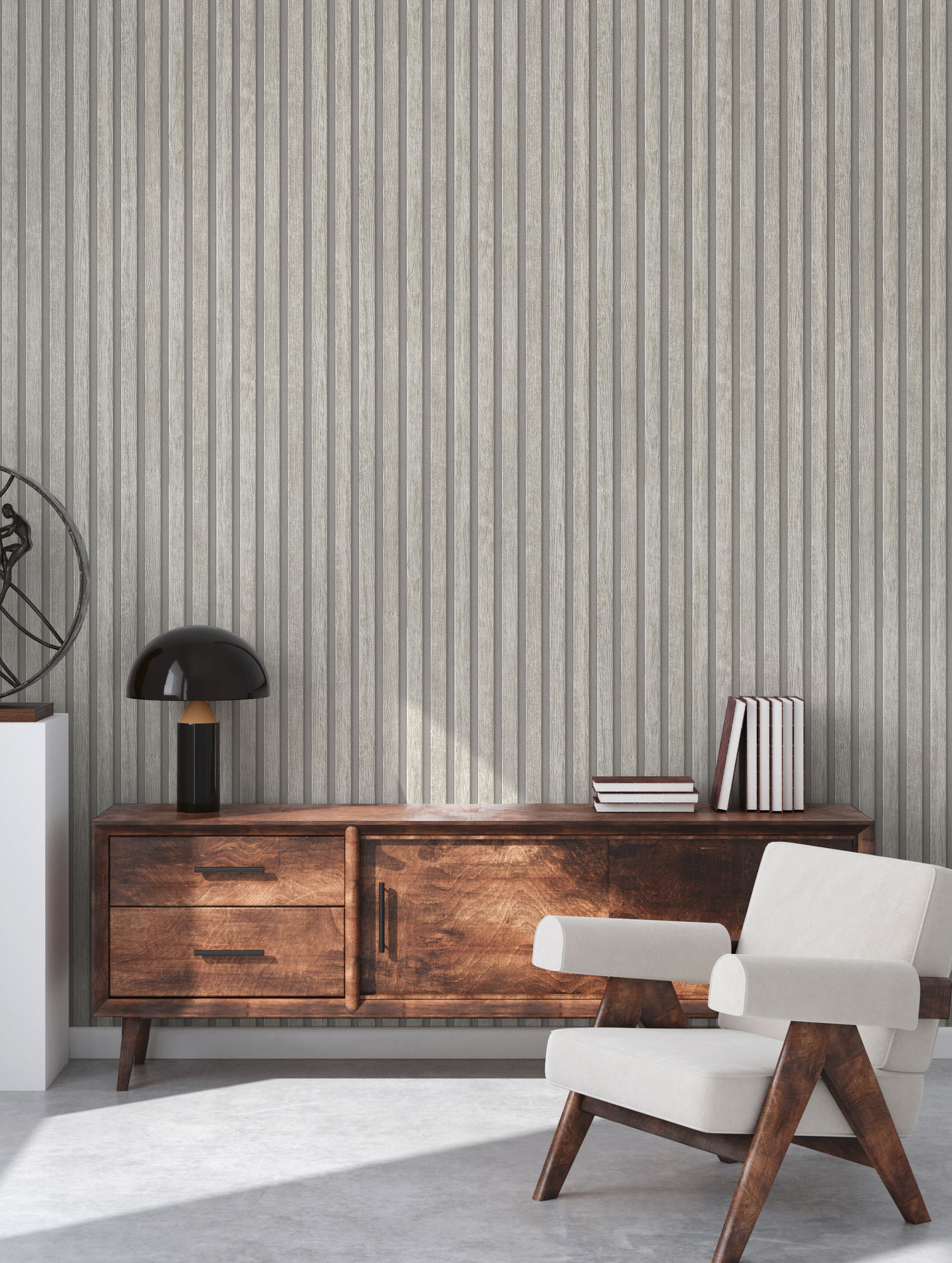 A.S. Création Vliestapete "PrintWalls II Skandinavische Holzpaneele" gemustert matt neutral strukturiert Holzoptik Vlies Wandtapeten Wohnzimmer Schlafzimmer Küche Optik