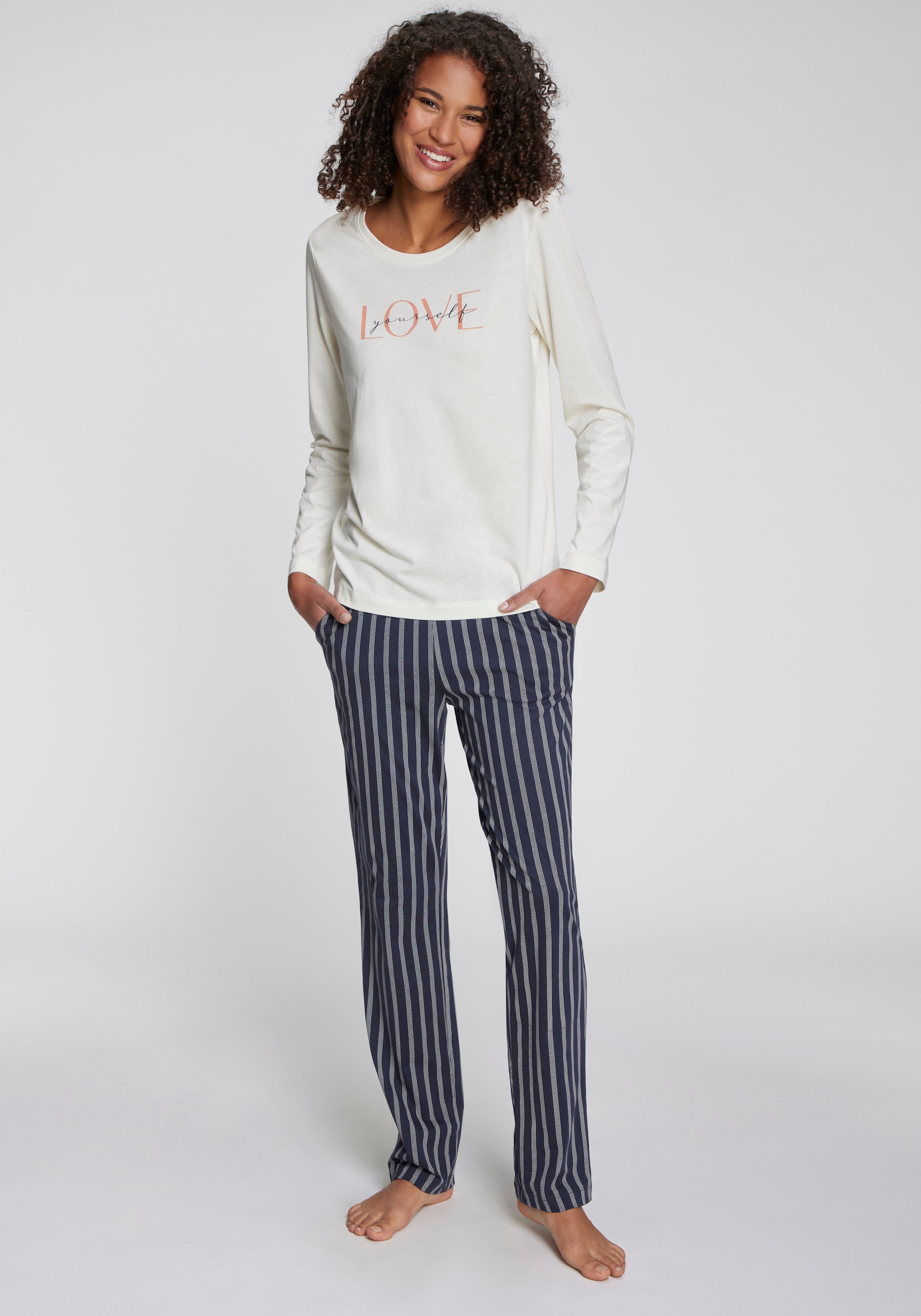 Vivance Dreams Pyjama 2 mit schönem Frontprint günstig online kaufen