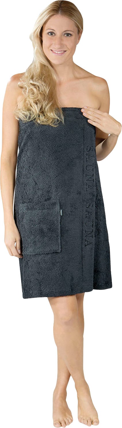 Wewo fashion Kilt »9534«, (1 St.), Saunakilt für Damen, mit Klettverschluss  & Stickerei Sauna | BAUR
