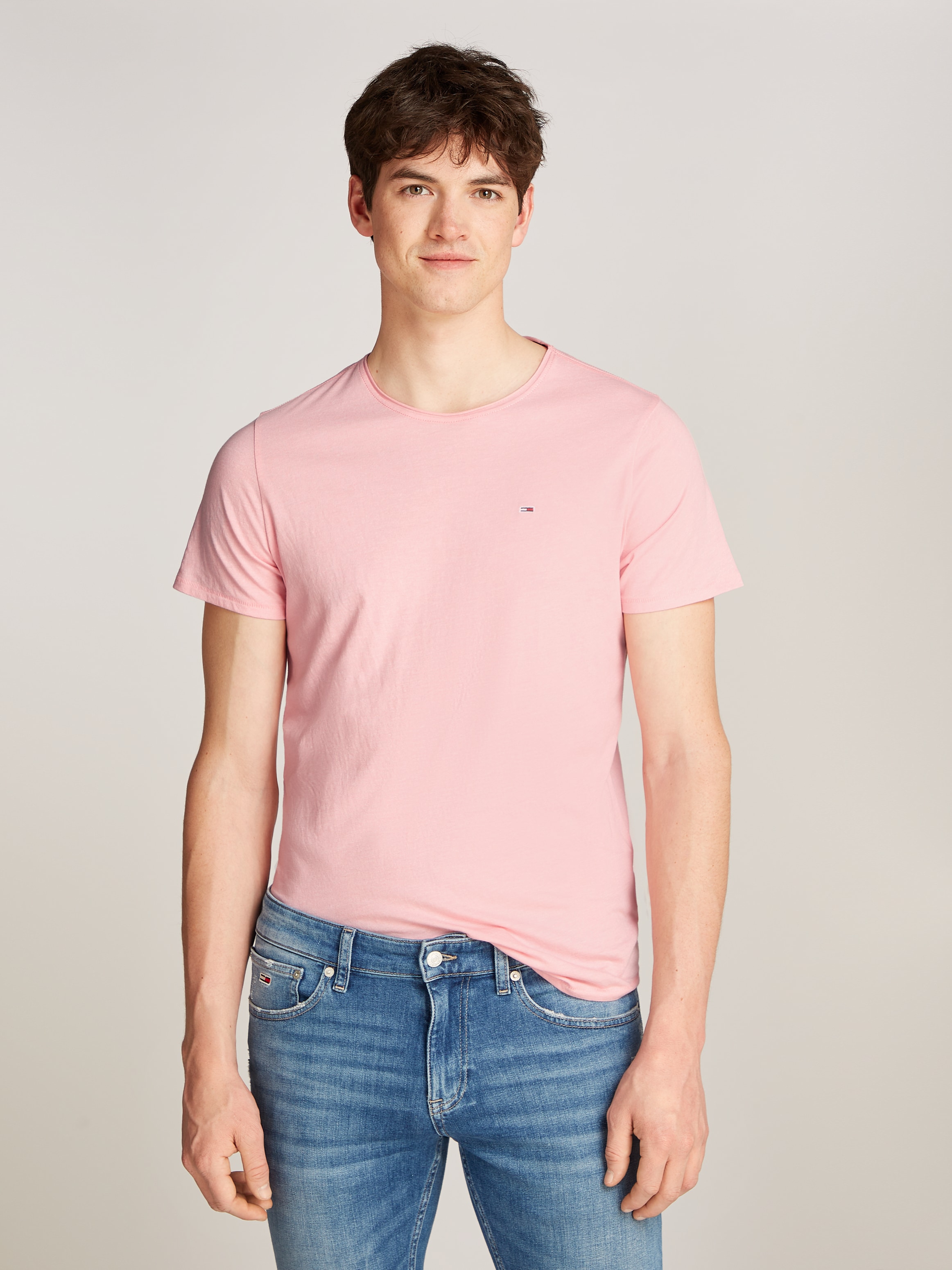 Tommy Jeans T-Shirt "TJM SLIM JASPE C NECK", Classics Slim Fit mit Markenla günstig online kaufen