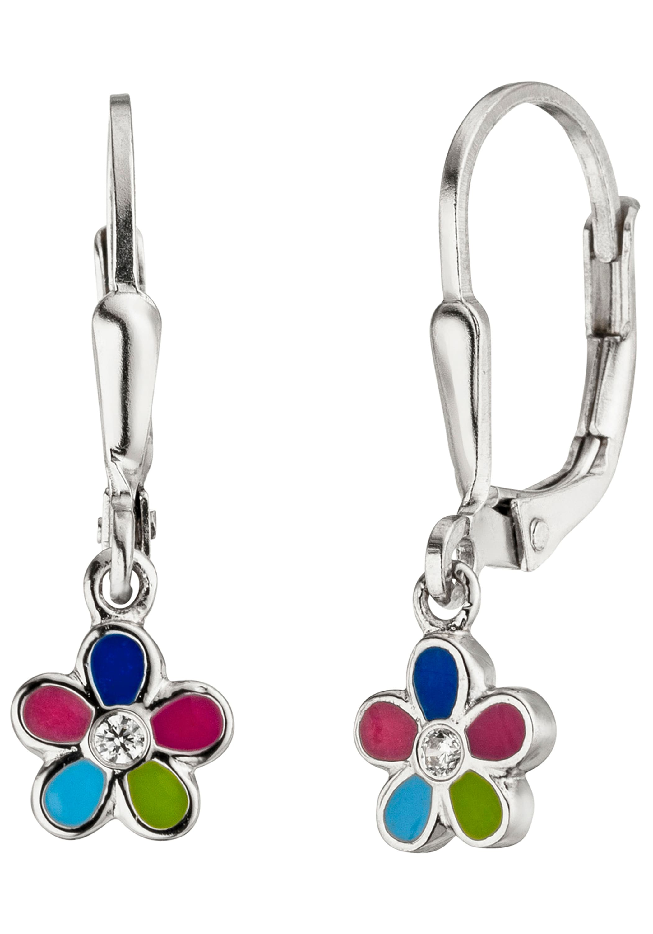JOBO Blume Flower Earrings Silver