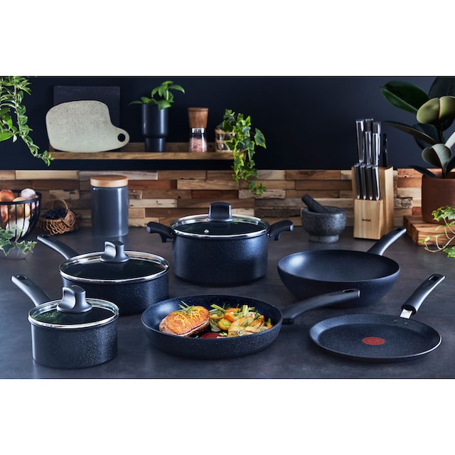 Tefal Wok »G28119 Black Stone«, Aluminium, (1 tlg.), Aluminium, Mineralia  Antihaft, Thermo-Signal, alle Herdarten,Induktion kaufen | BAUR