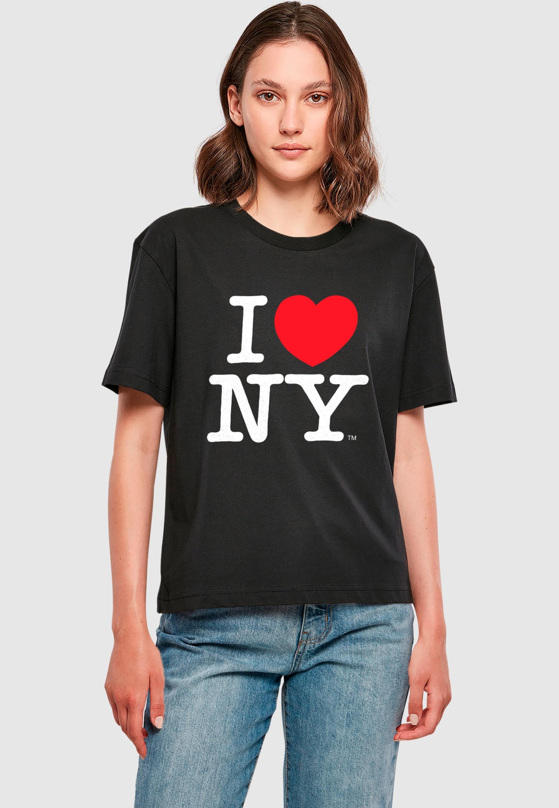 Merchcode T-Shirt »Merchcode Ladies I Love NY Tee«, (1 tlg.)