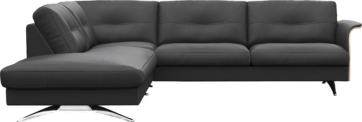 FLEXLUX Ecksofa "Glow, super bequem durch hochwertigem Sitzaufbau mit Feder günstig online kaufen