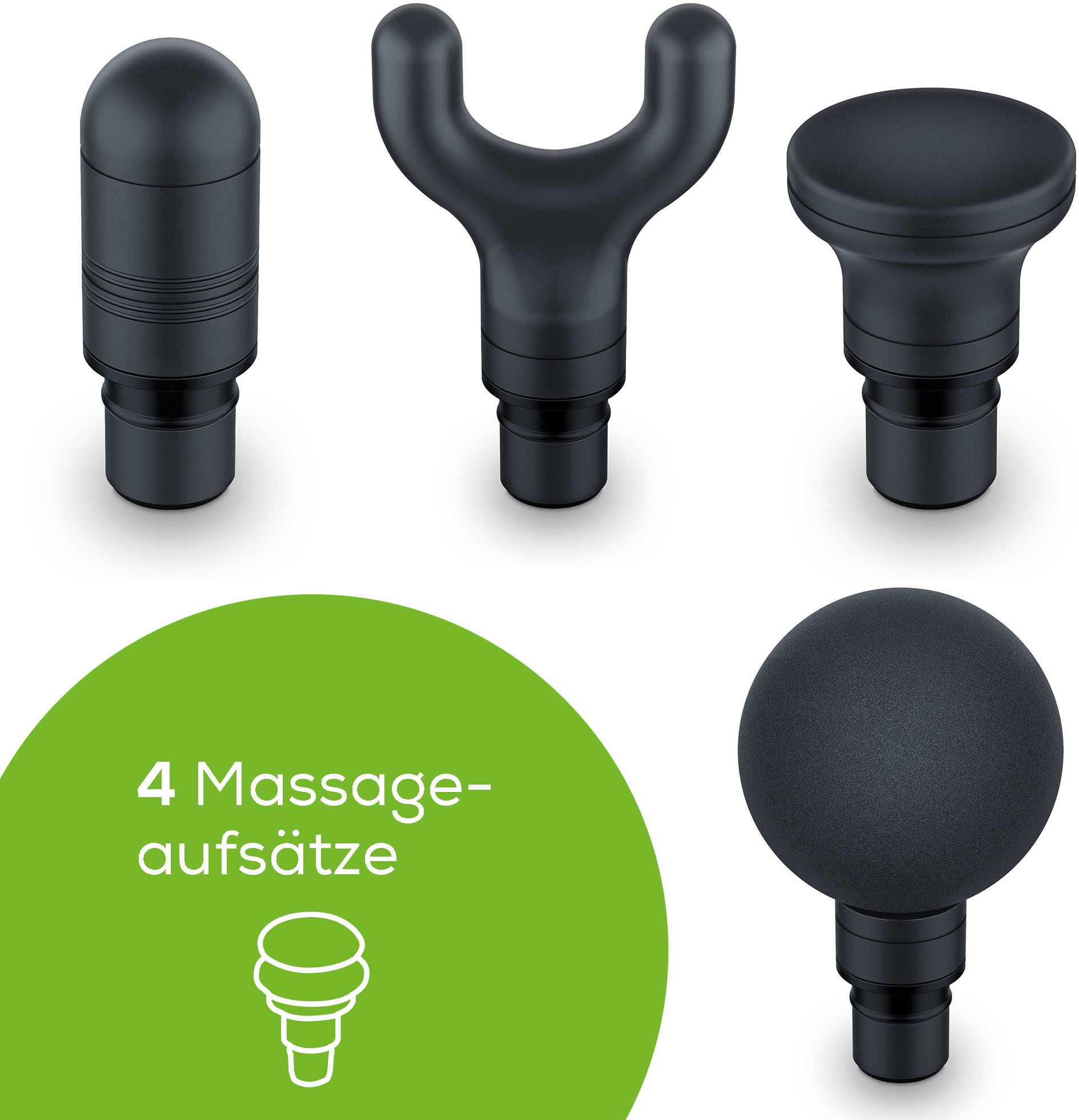 BEURER Massagegerät »MG 99 Massage Gun compact«, 4 Massageaufsätze, 5 Intensitätslevel, für alle Muskelpartien